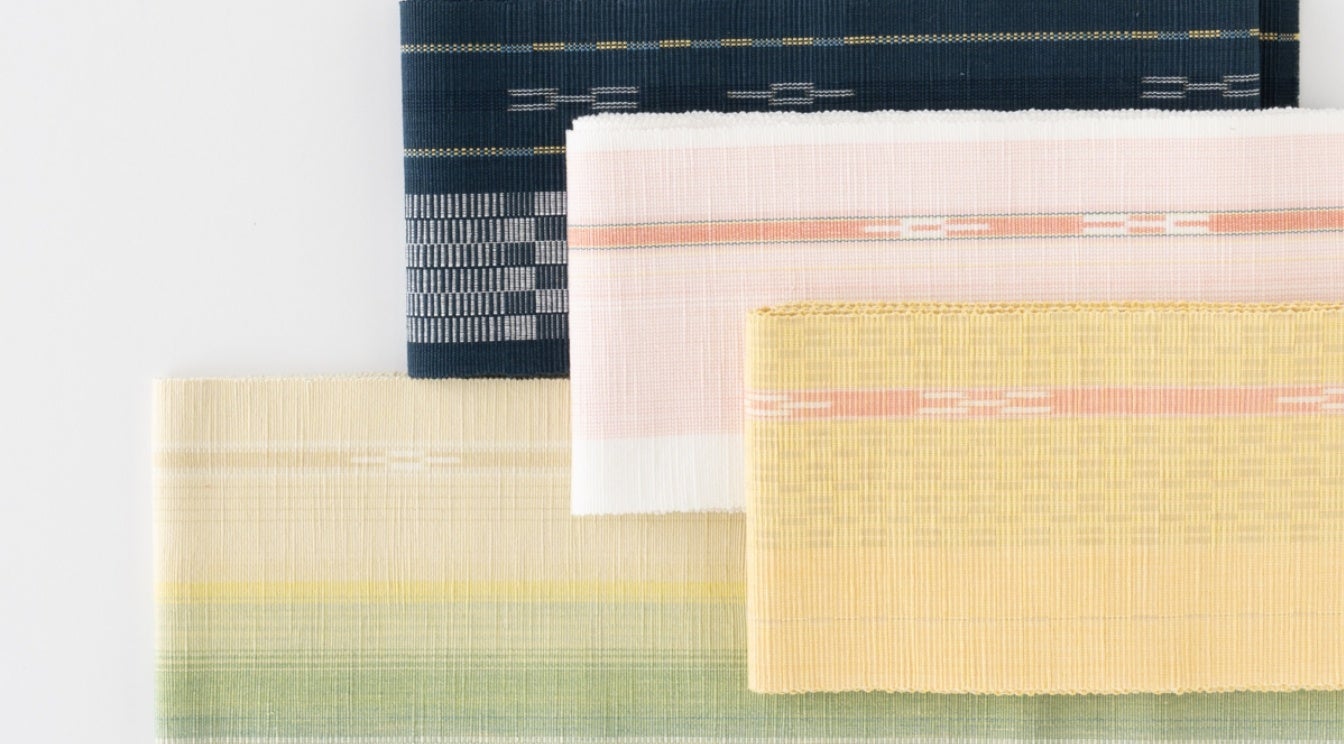 ◉ KZです！沖縄民芸 ミンサー織り 角帯 タペストリー 布地 ◉ KZ