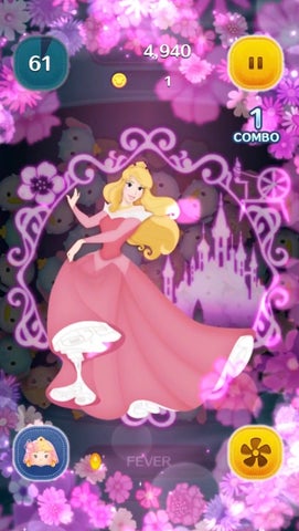 ☆Disney☆ オーロラ姫 チャーム付き ヘアリボン 1594-4257-