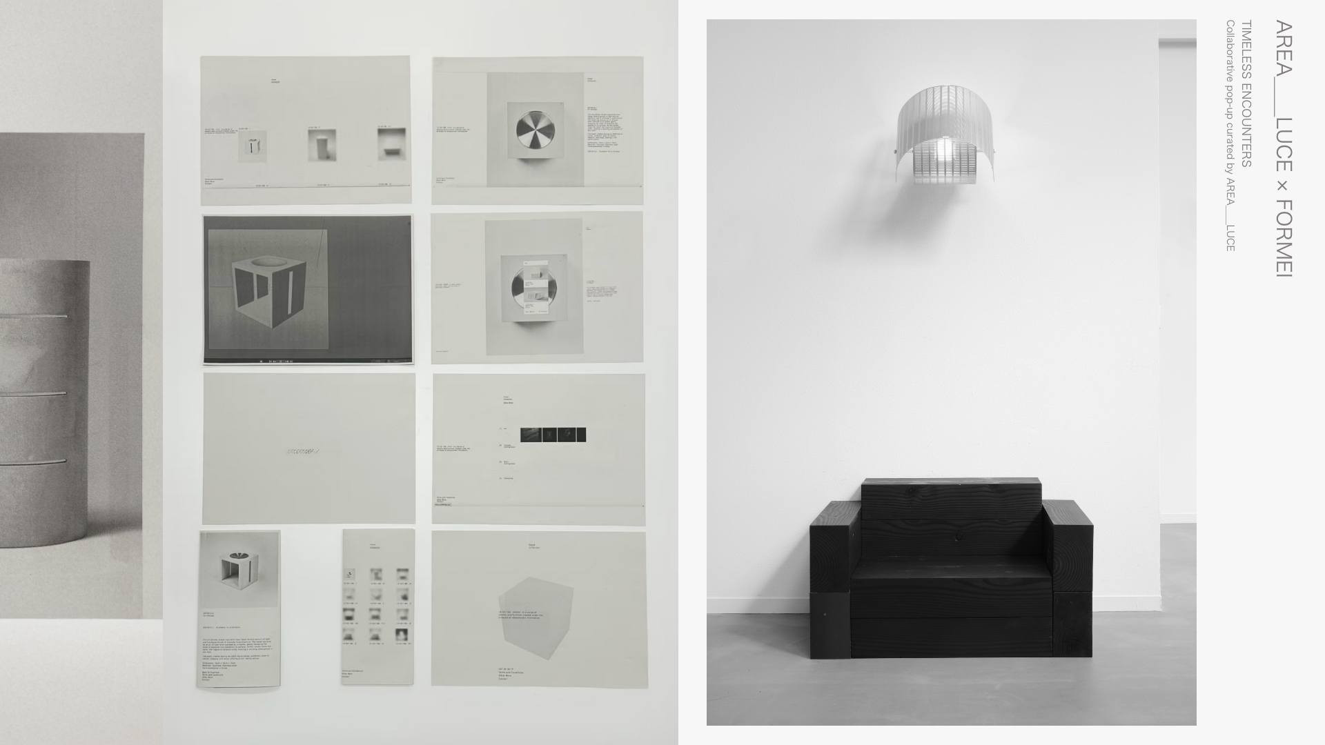 AREA____LUCE × FORMEI TIMELESS ENCOUNTERS Collaborative pop-up curated by AREA____LUCE