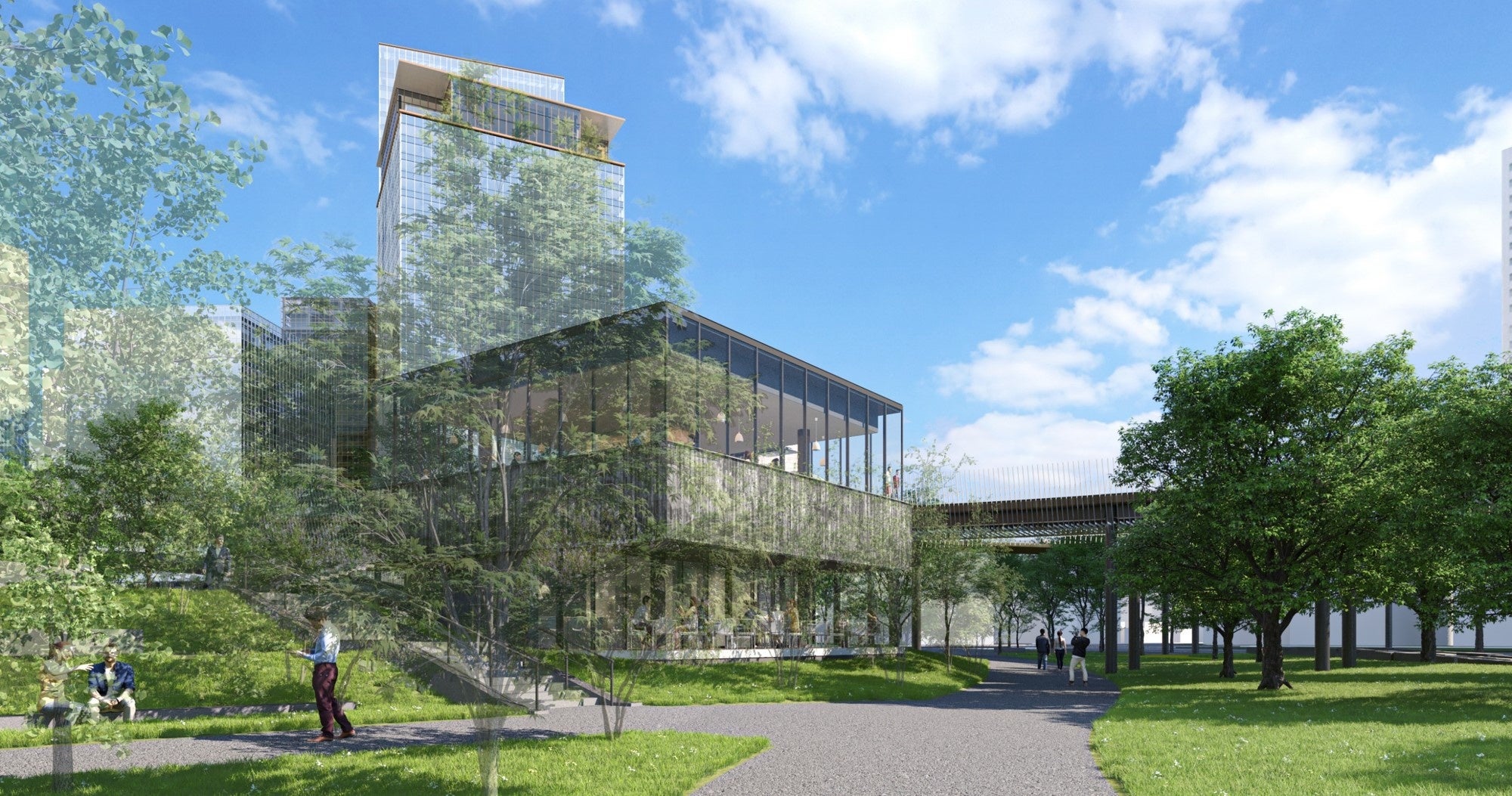 緑豊かな公園から生み出される四季折々の景色を 楽しむことができる飲食施設