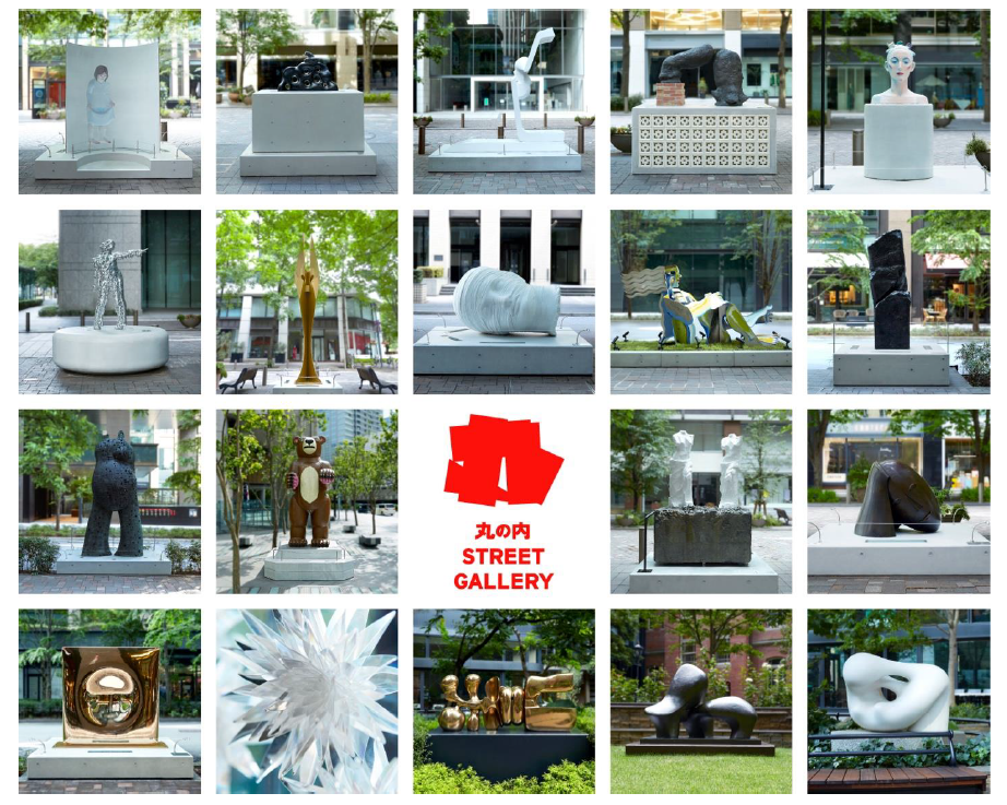 「第43回丸の内ストリートギャラリー」ロゴと作品ラインナップ