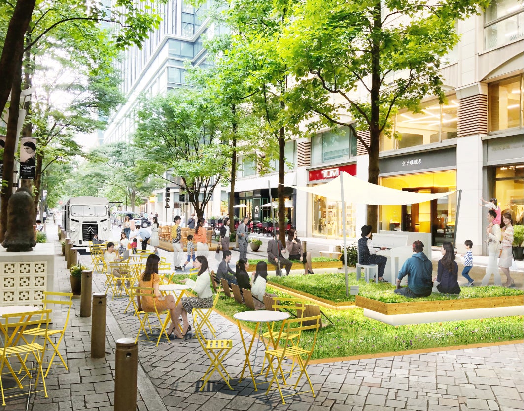 丸の内仲通りの道路空間を“人中心の空間”へ「Marunouchi Street Park 2022 Summer」を実施 三菱地所株式会社のプレスリリース 丸の内仲通りの道路空間を“人中心の空間”へ「Marunouchi Street Park 2022 Summer」を実施 三菱地所株式会社のプレスリリース