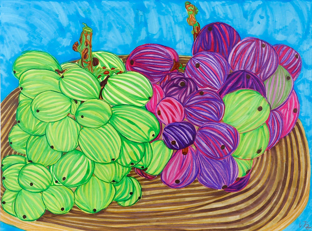 「ブドウ狩りに行ったよ！」くぼた はるいちさん（13歳）