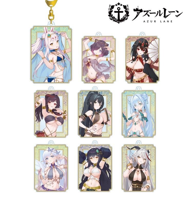 バッジ・ビンズ　全9種セット 「アズールレーン POP UP SHOP in TOWER RECORDS 描き起こしイラスト 踊り子ver. トレーディングアクリルネームプレート」 アズールレーン POP UP SHOP in TOWER RECORDS」開催決定
