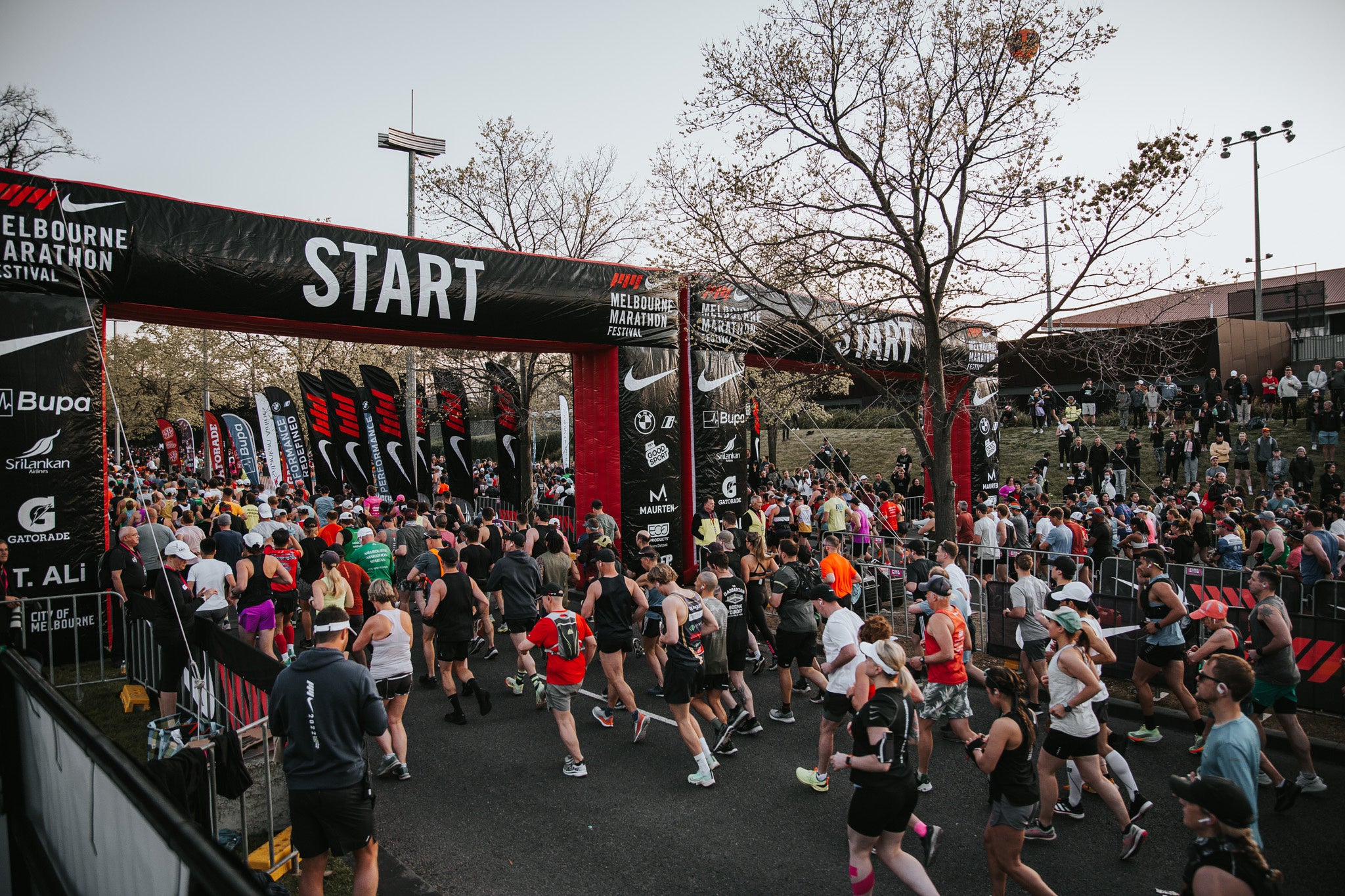 「メルボルンマラソン2022」スタート地点の様子