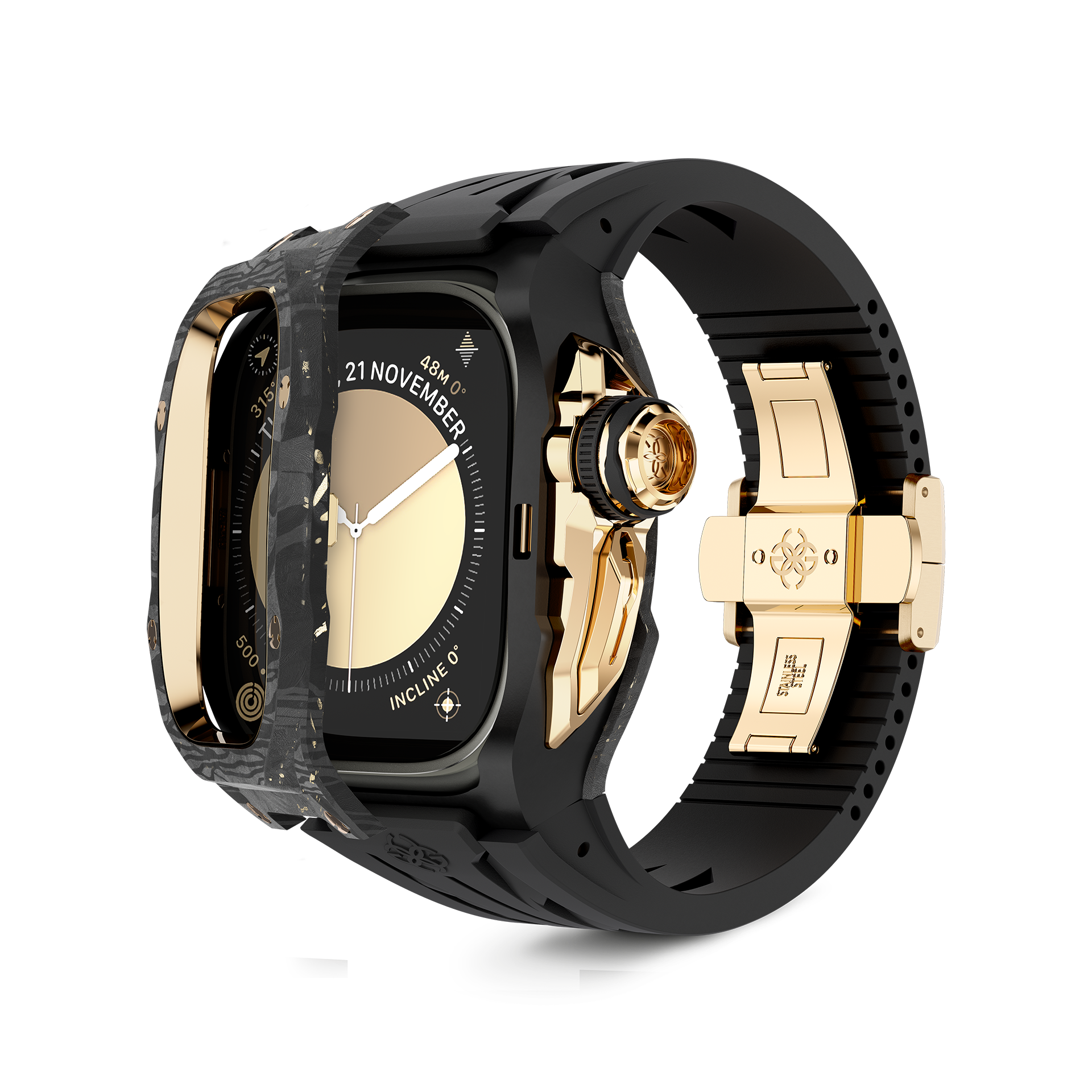 Applewatch Case Carbon Racing 時計 44 45