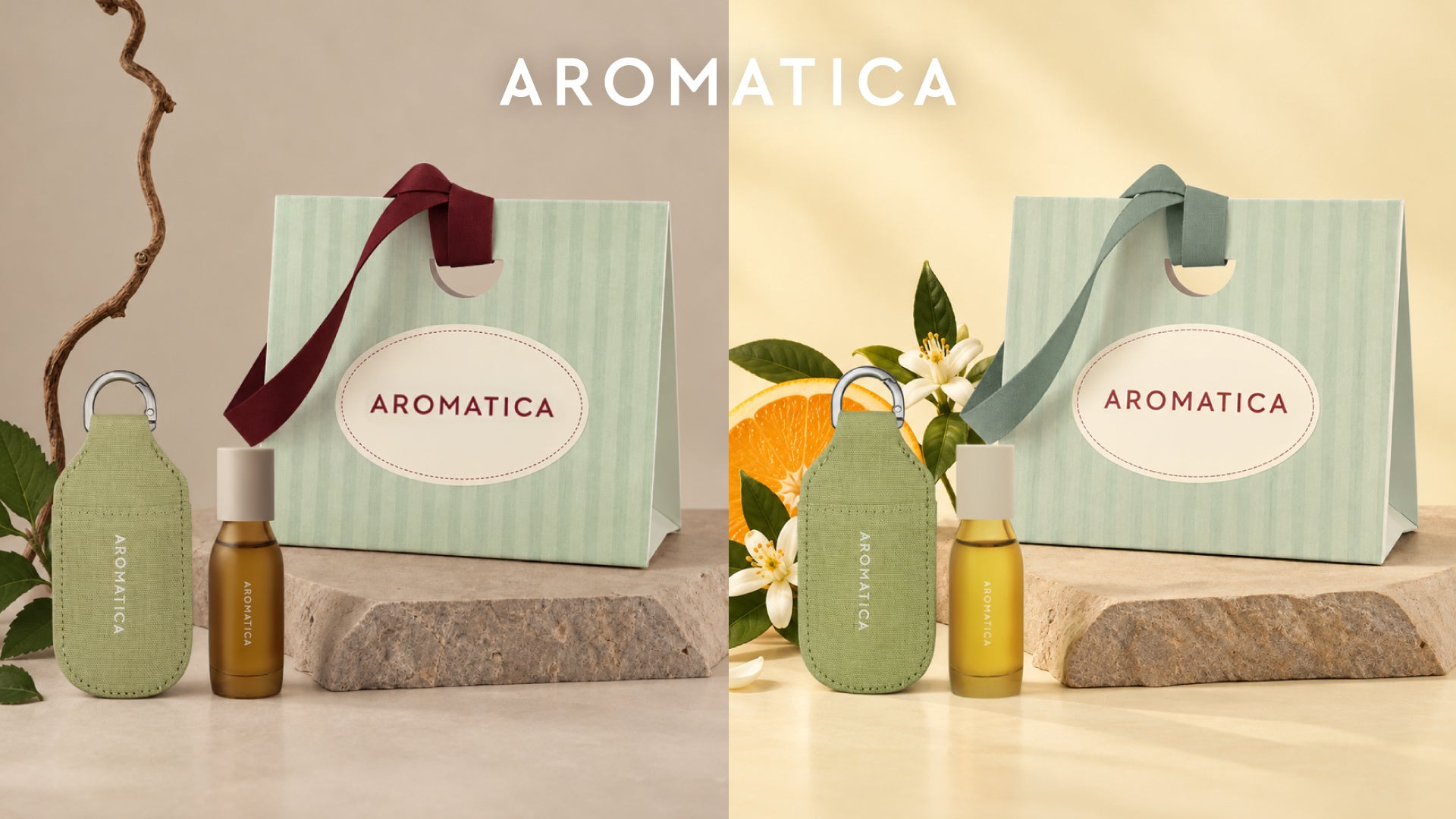 「AROMATICA」からホリデー限定「アロマロールオンポケットリチュアルセット」２種が登場。香りを持ち歩く、新しいセルフケア習慣。