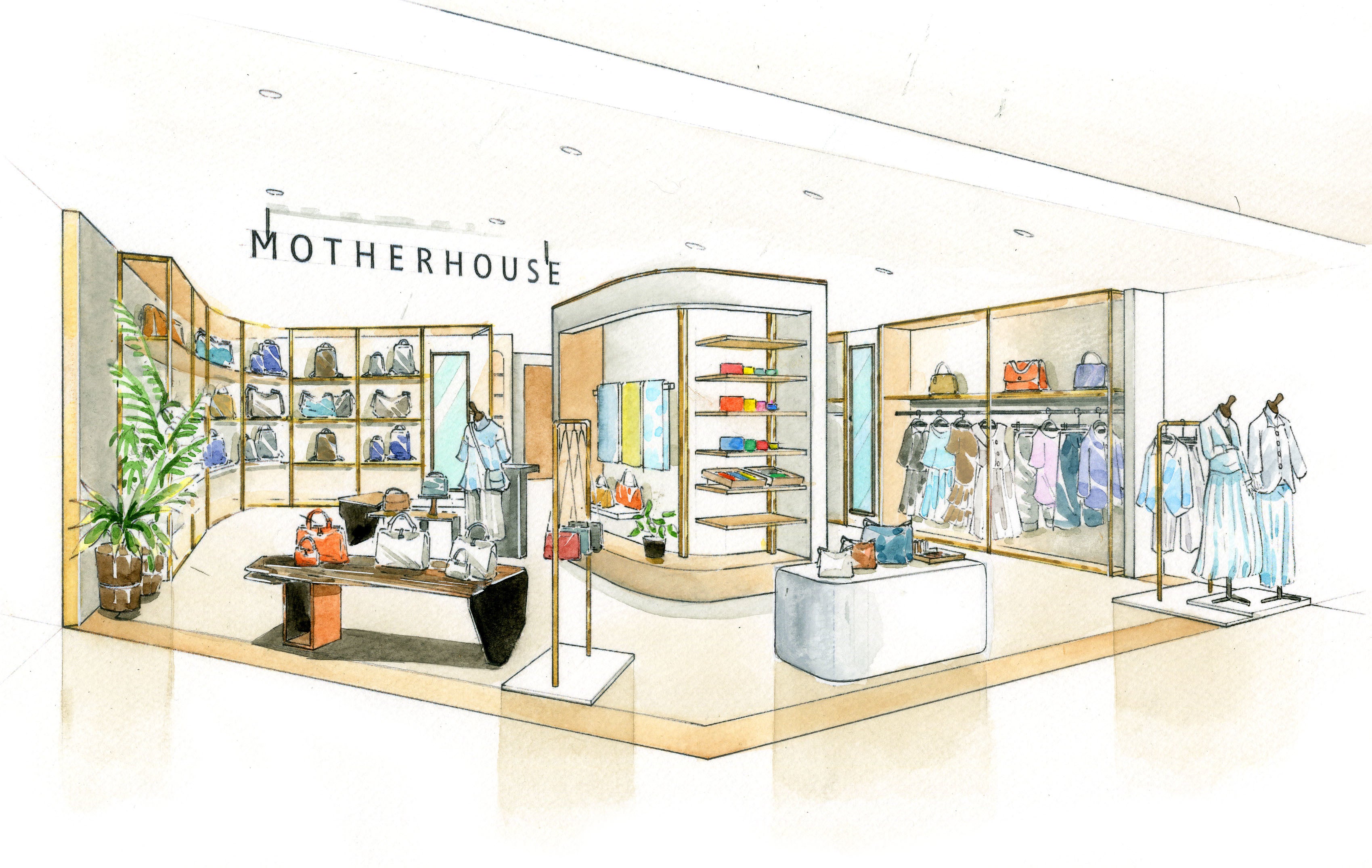 2022年6月24日にオープンする「マザーハウス 大丸札幌店」の店装イメージ