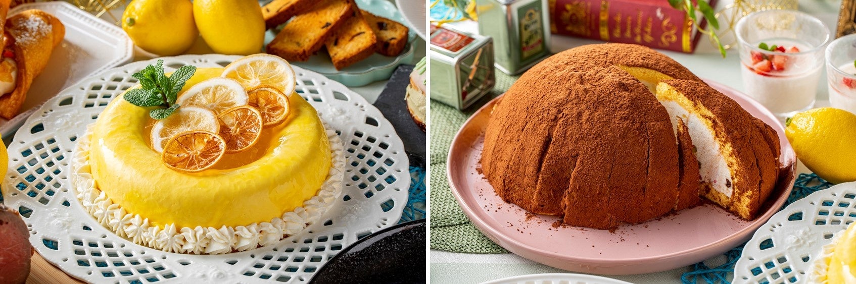 （左）デリーツァリモーネ　（右）ズコットチョコラータ