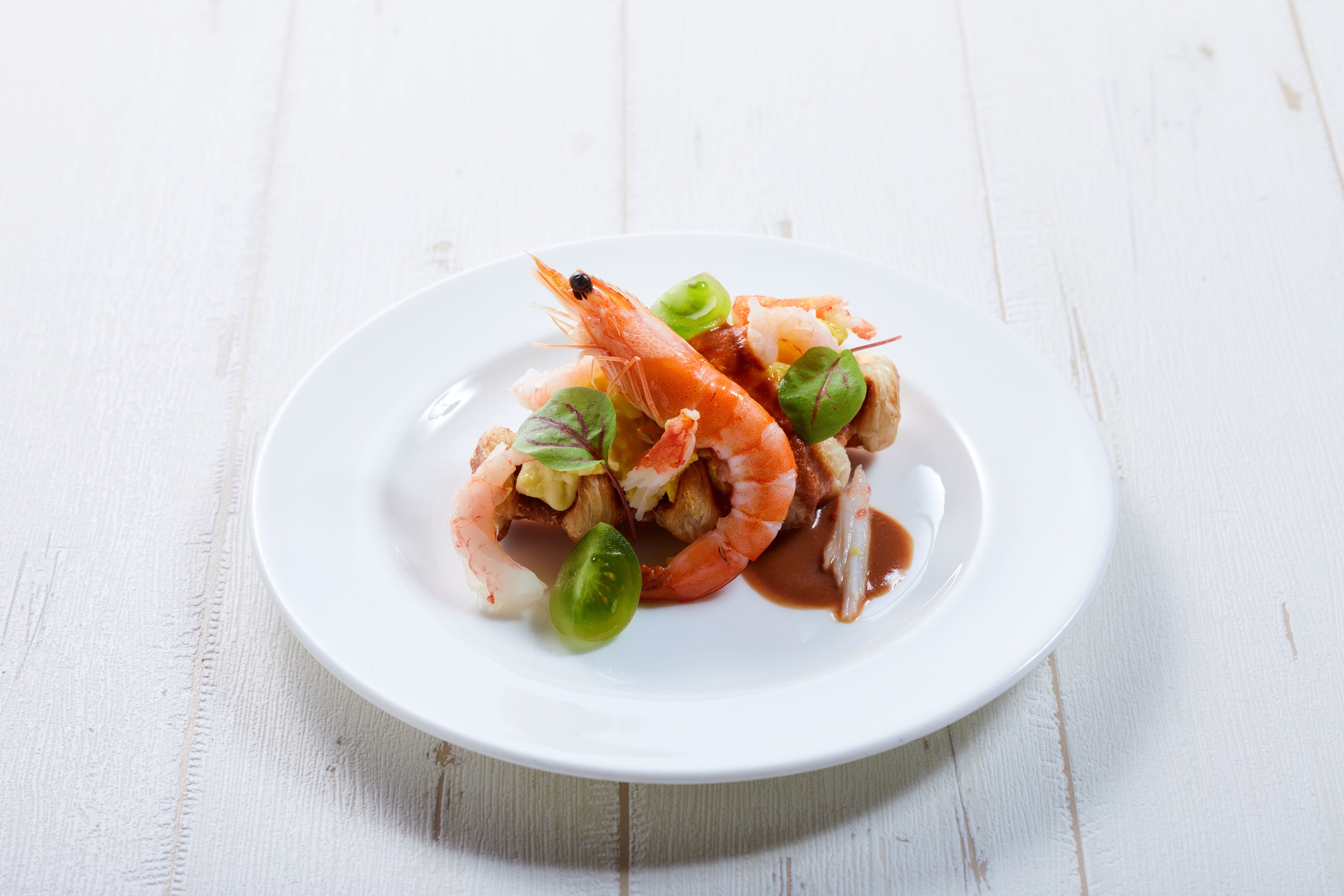 クロッフルタルティーヌ　シュリンプ＆ロブスタークリーム