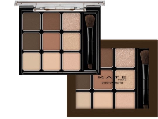 KATEのロングセラーアイテム「デザイニングアイブロウ3D」から9色入り