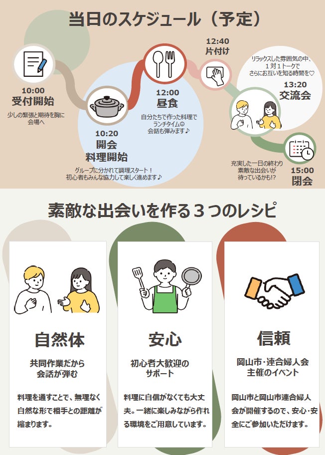 岡山市出会いのひろば「クリスマスクッキング教室」11月29日(日)開催、20~30歳代の独身男女の参加者を募集