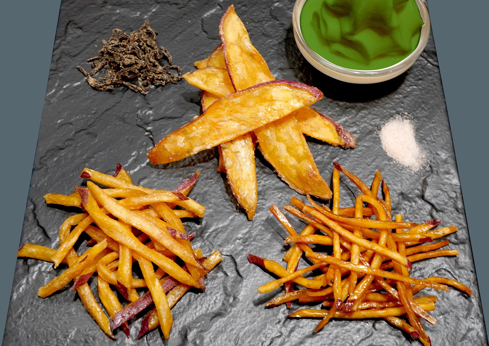 カリカリ食べ比べプレート《緑茶付き》 ¥900