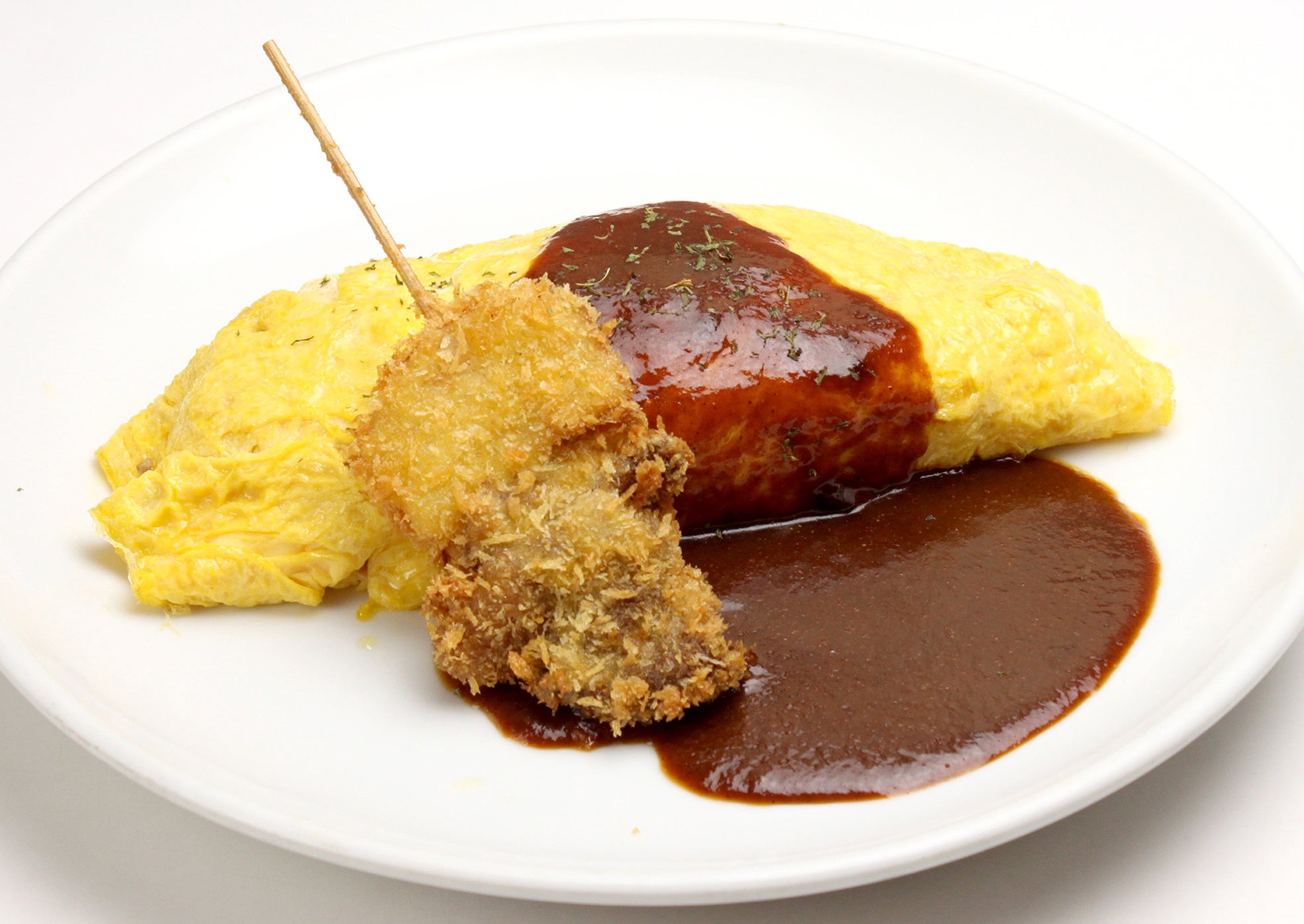 千成屋オムライス串カツ付き¥1,180