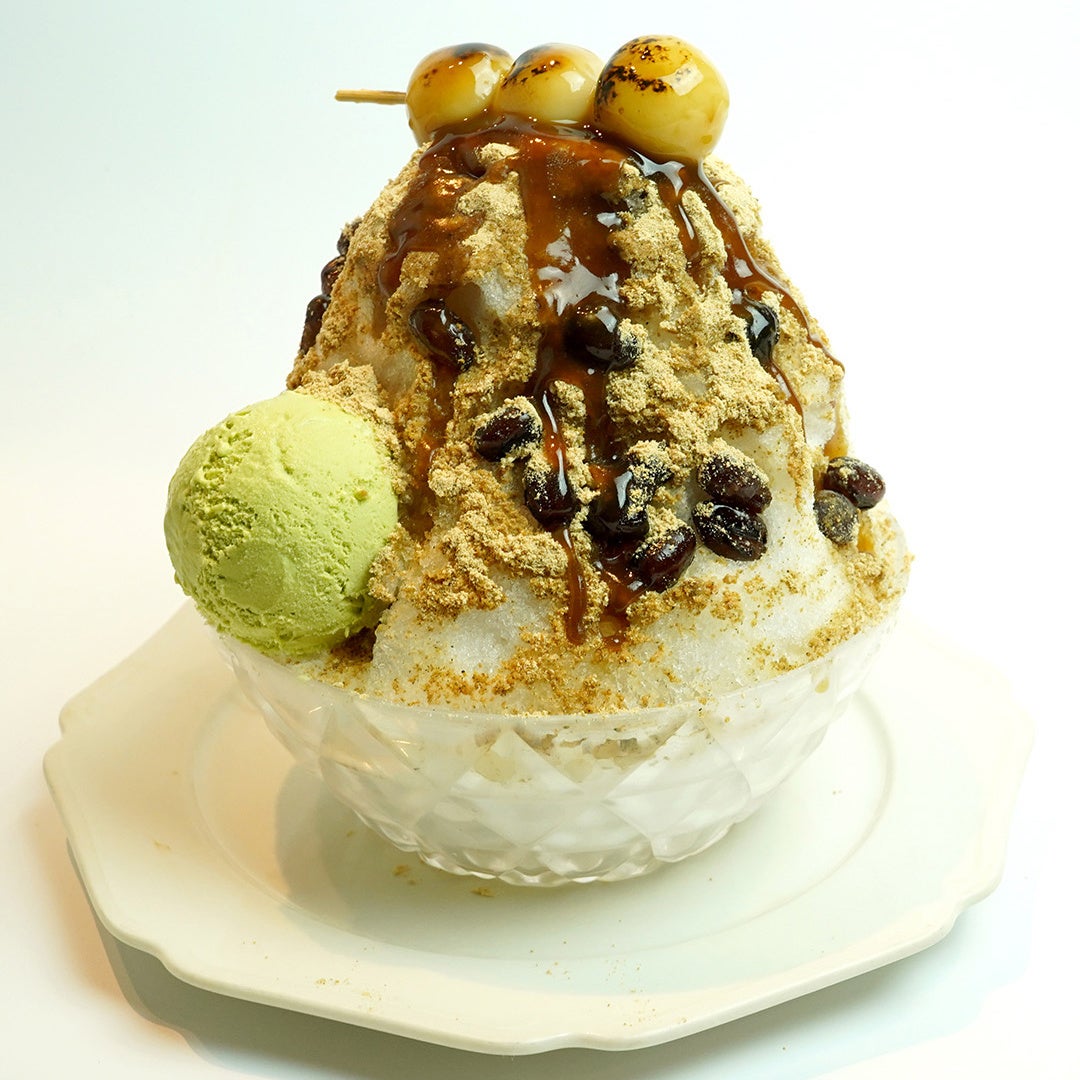 みたらしとわらびもちのきな粉かき氷《緑茶付き》¥1,200