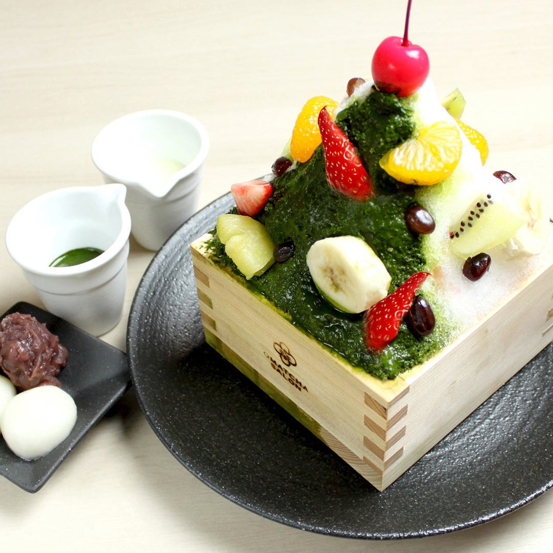 抹茶白くまミルクかき氷《緑茶付き》¥1,300