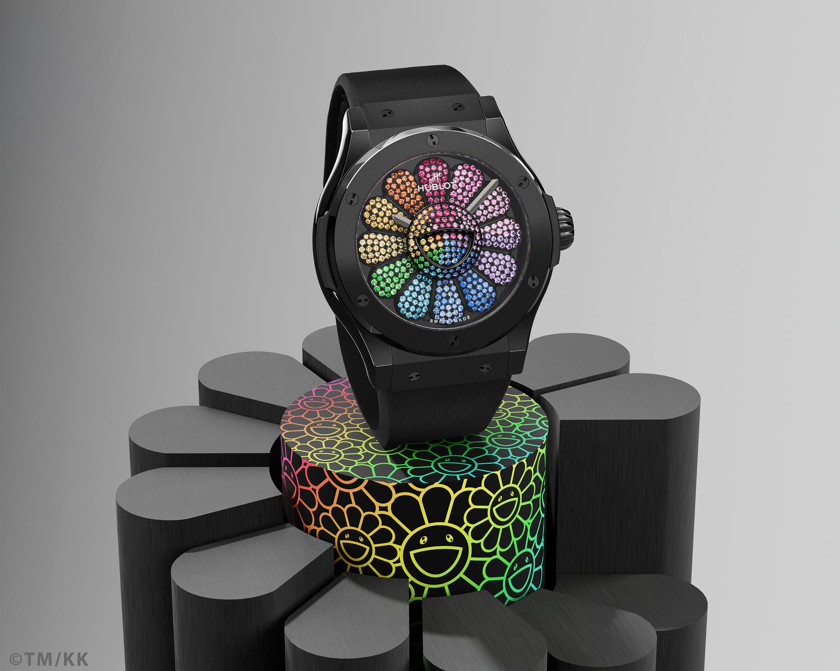 Classic Fusion Takashi Murakami Black Ceramic Rainbow