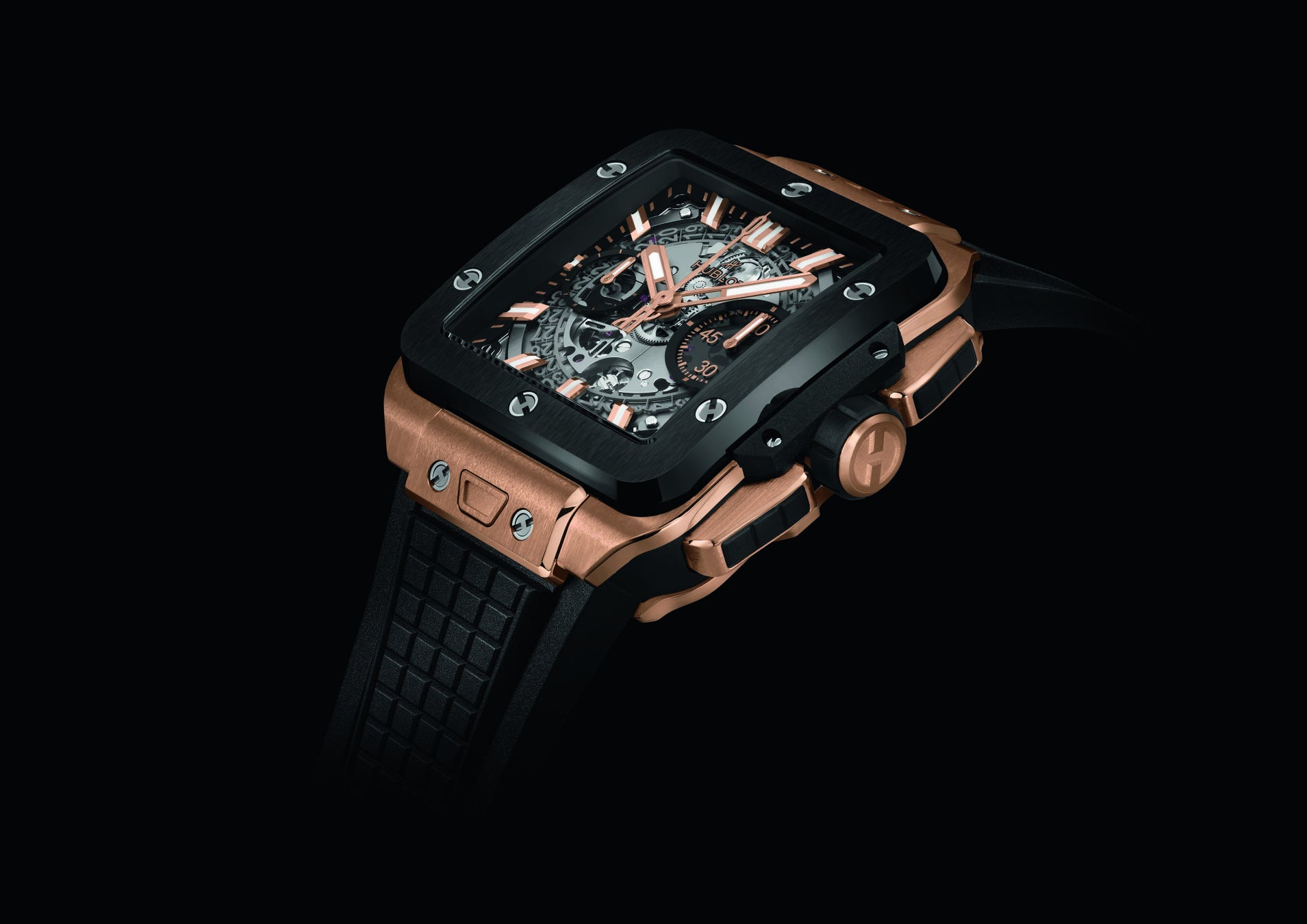 HUBLOT Square Bang Unico Gold Ceramic