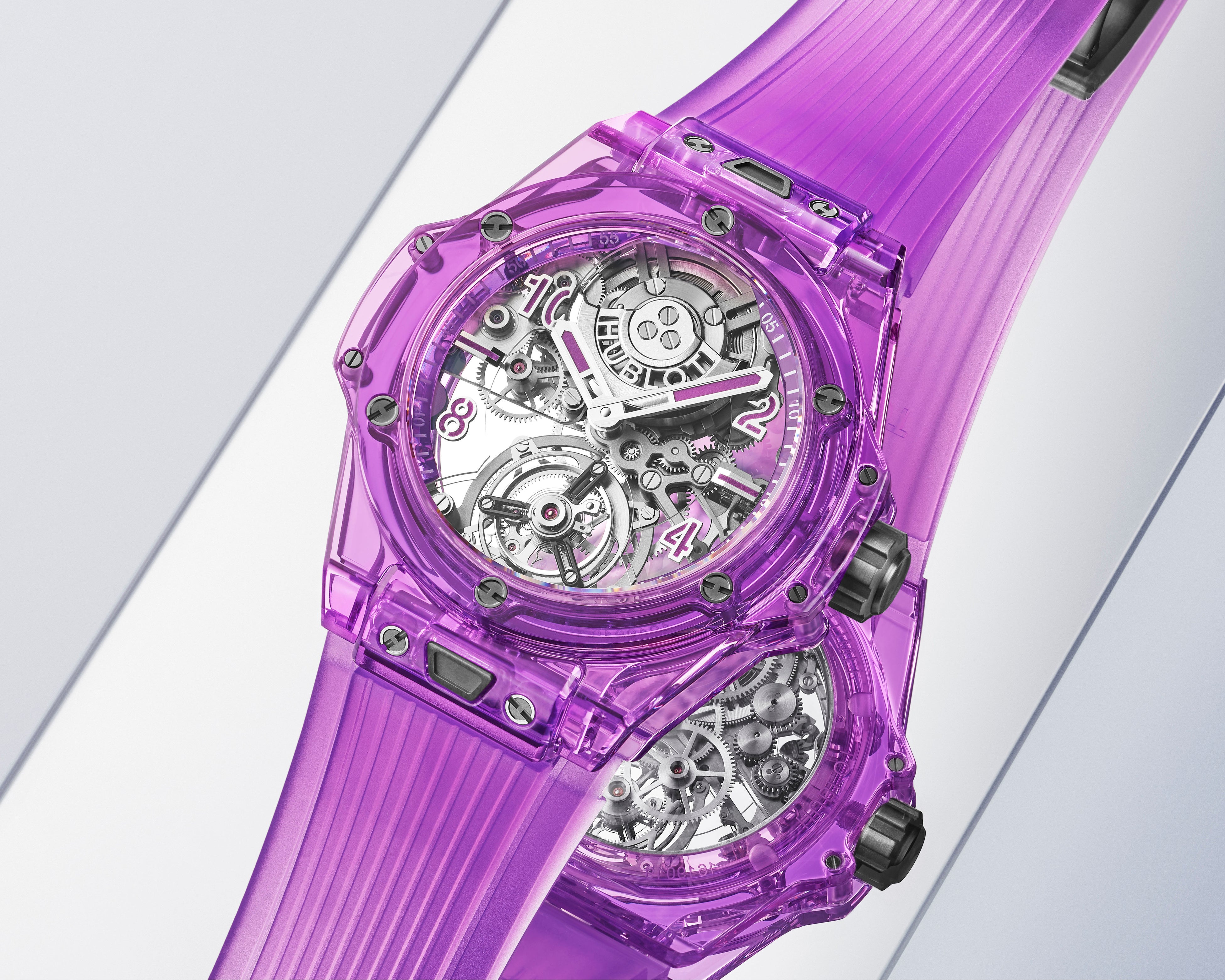 ウブロ「ビッグ・バン トゥールビヨン オートマティック パープルサファイア」