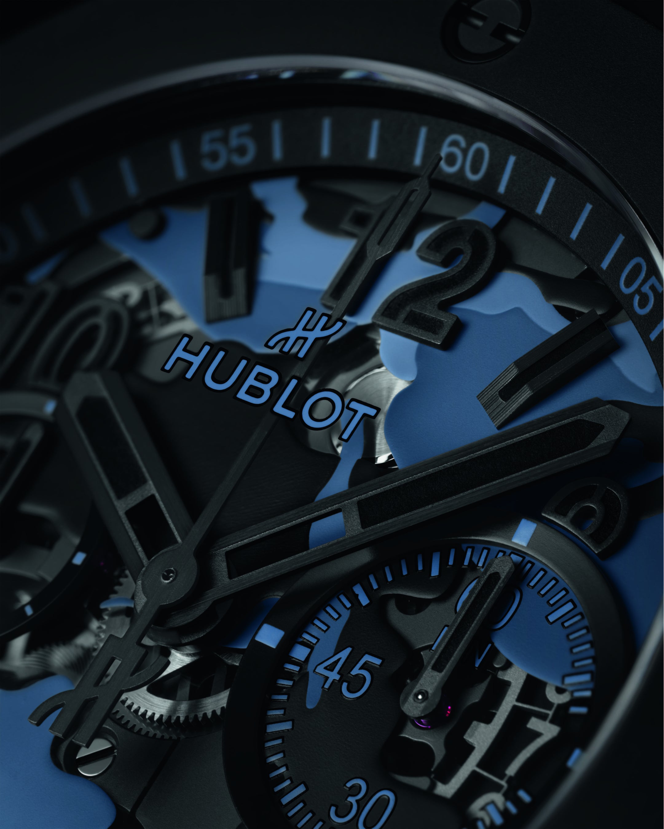 Big Bang Unico All Black Blue Camo