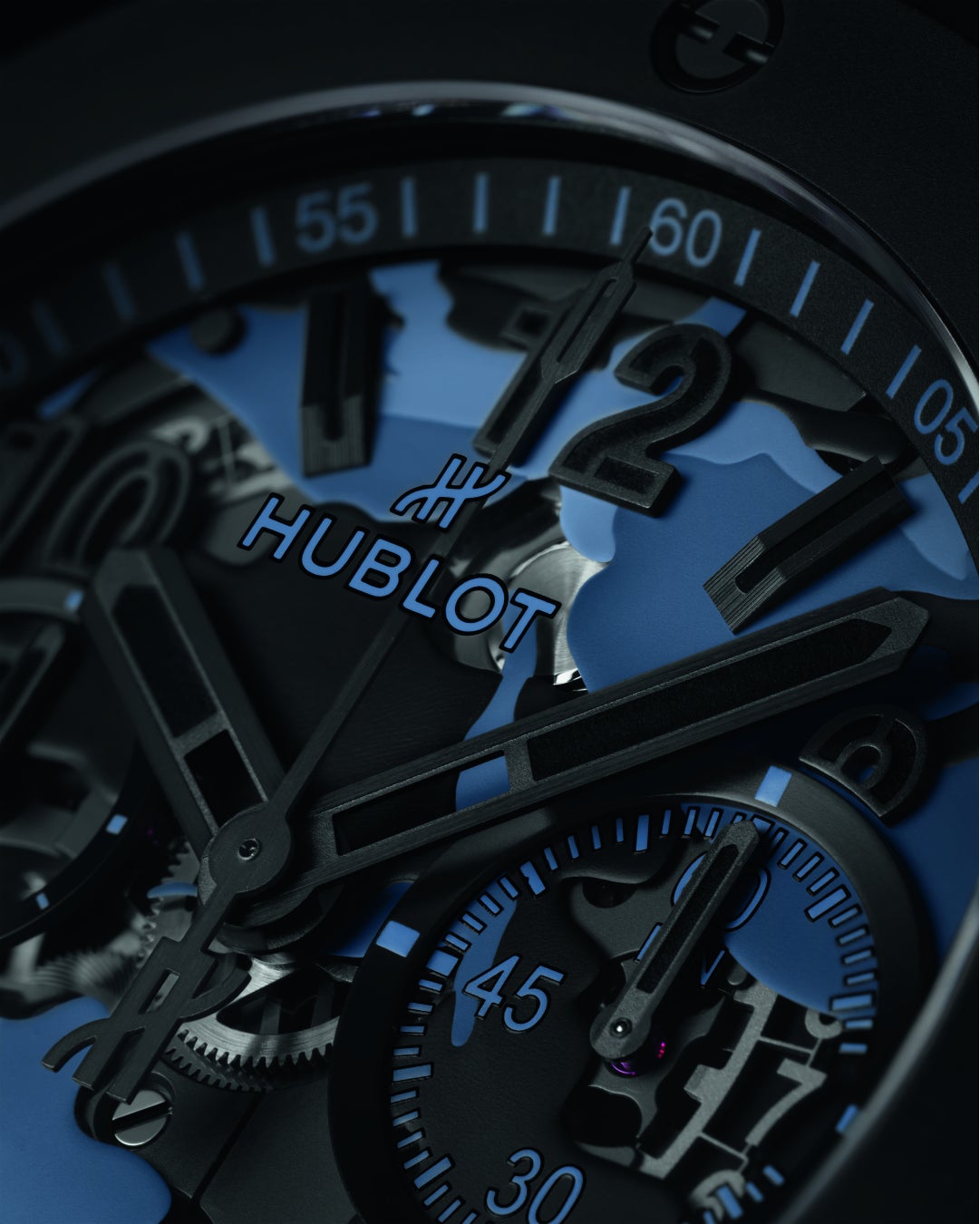 Big Bang Unico All Black Blue Camo