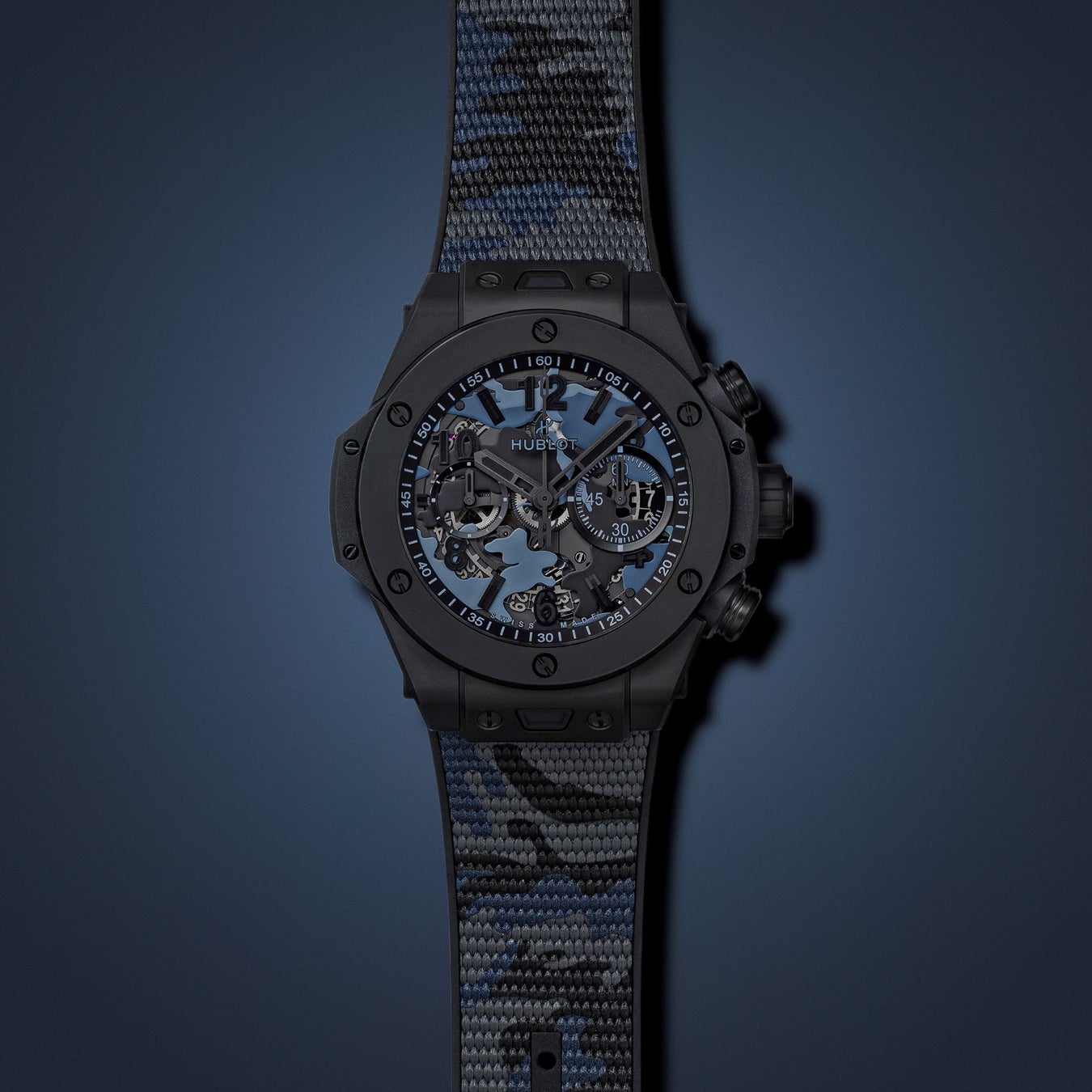 Big Bang Unico All Black Blue Camo