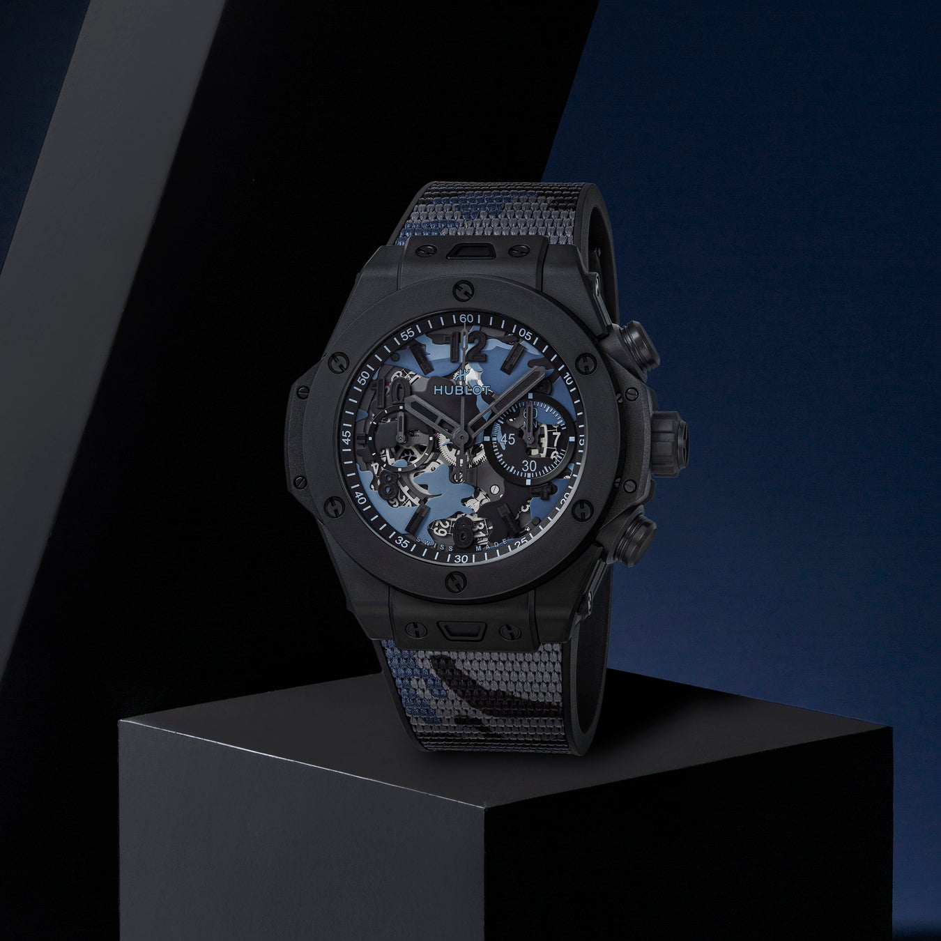 Big Bang Unico All Black Blue Camo