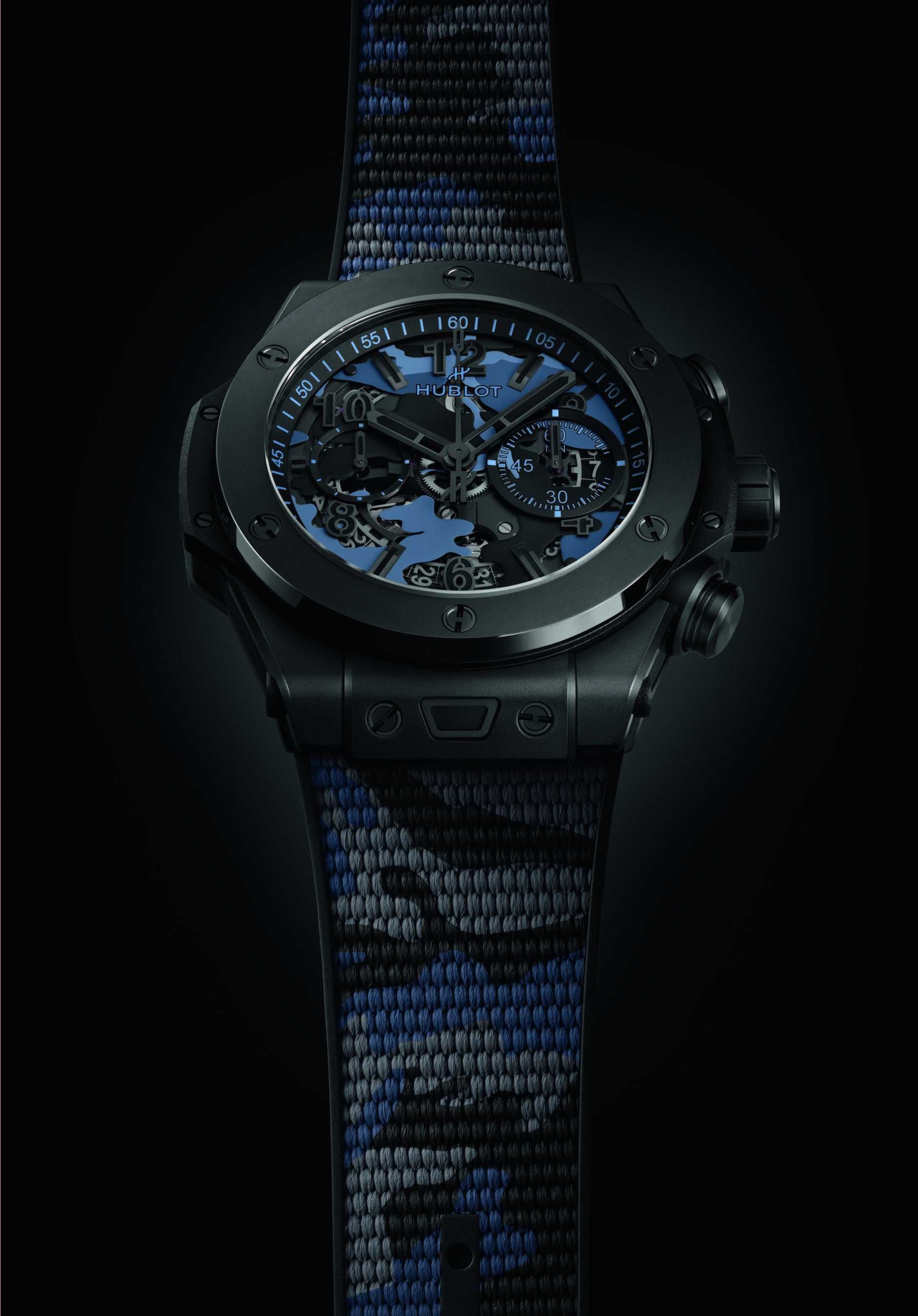 Big Bang Unico All Black Blue Camo