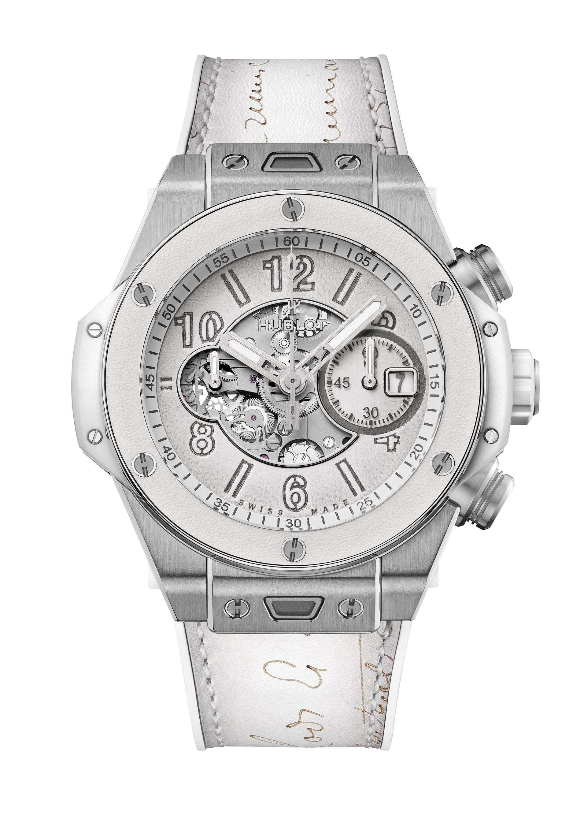 ビッグ・バン ウニコ ベルルッティ ホワイト グレー チタニウム