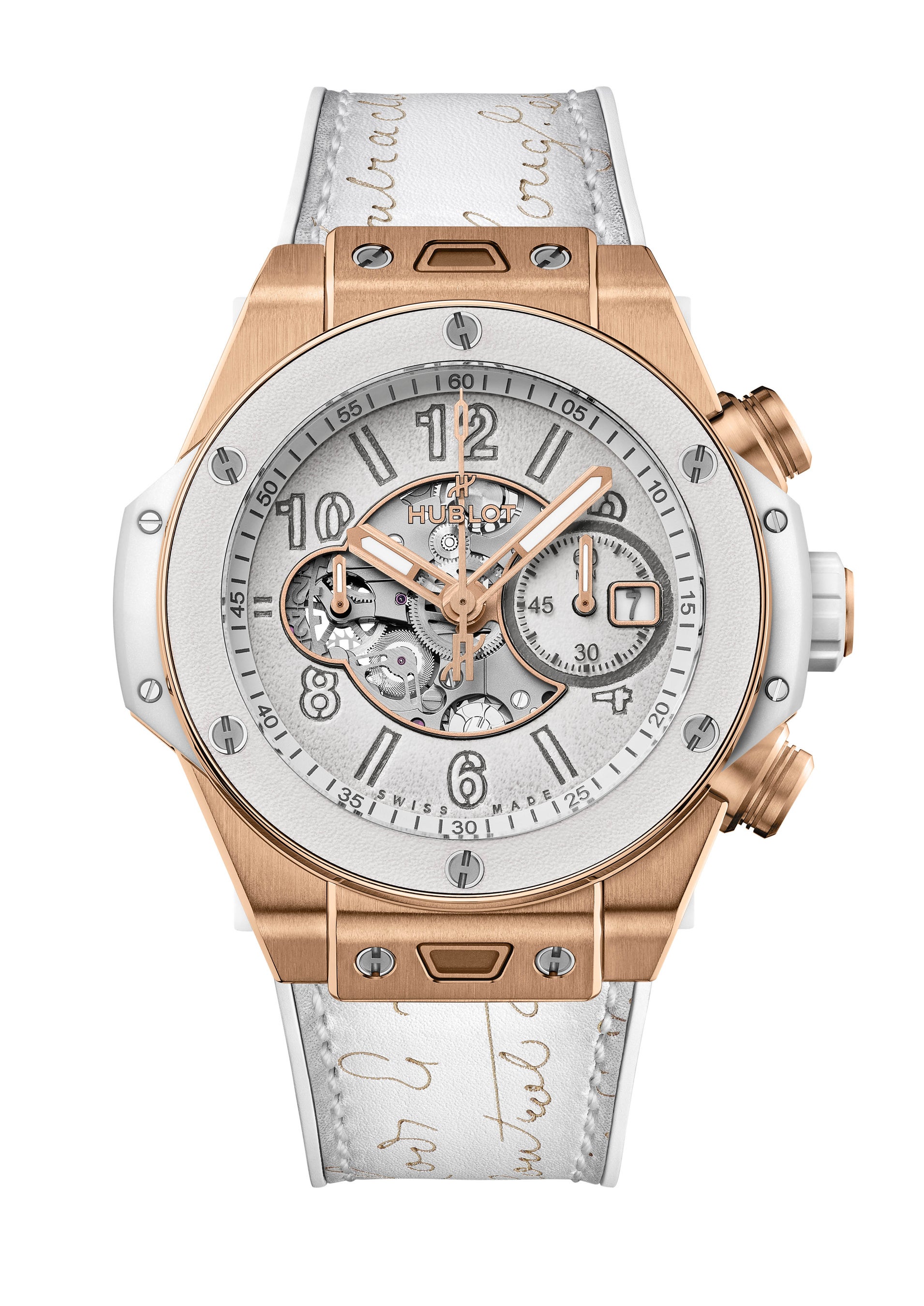 ビッグ・バン ウニコ ベルルッティ ホワイト グレー キングゴールド