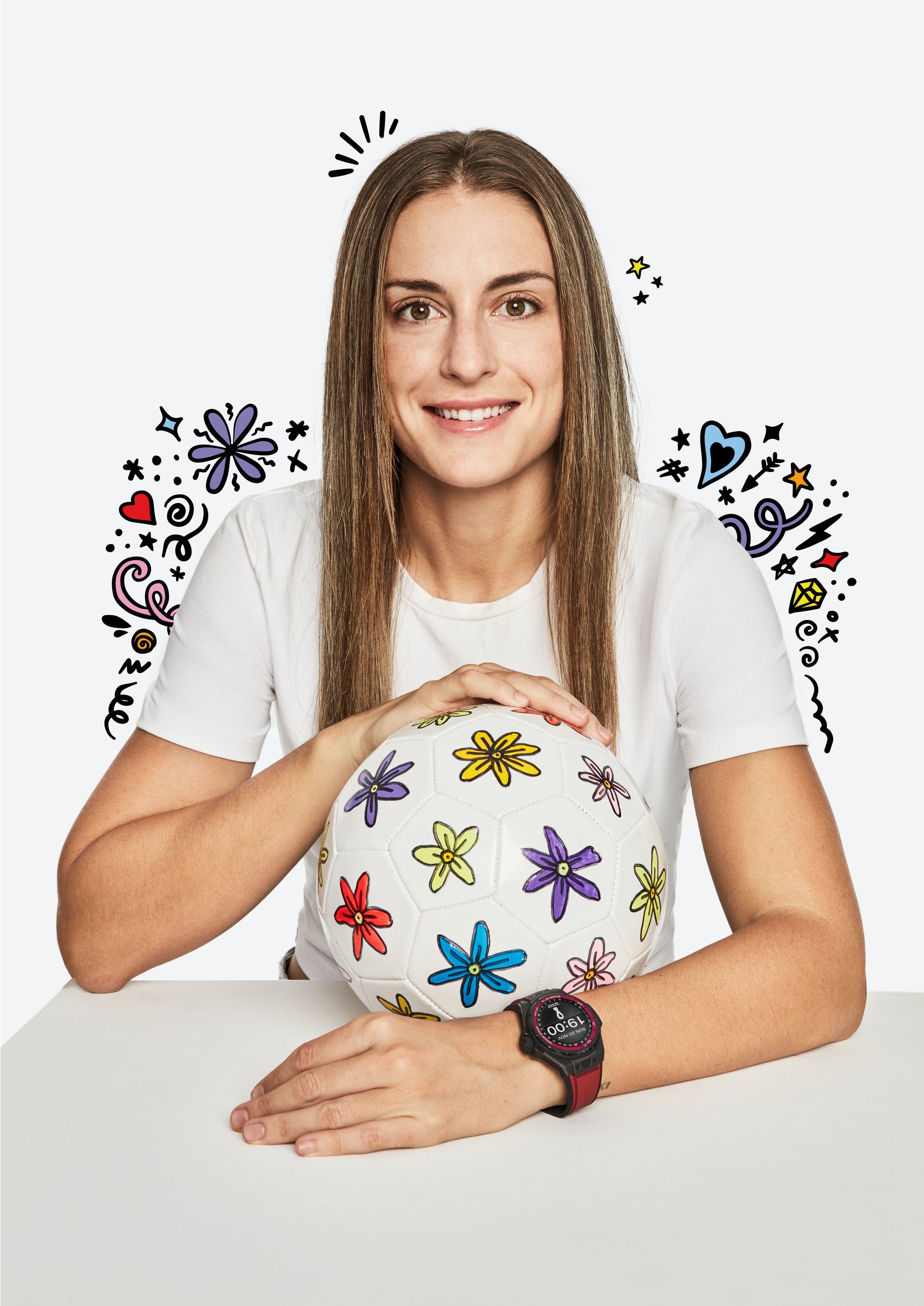 Hublot Loves Football - Hublot Friend of the Brand Alexia Putellas wearing the Big Bang e FIFA World Cup Qatar with her dream fo