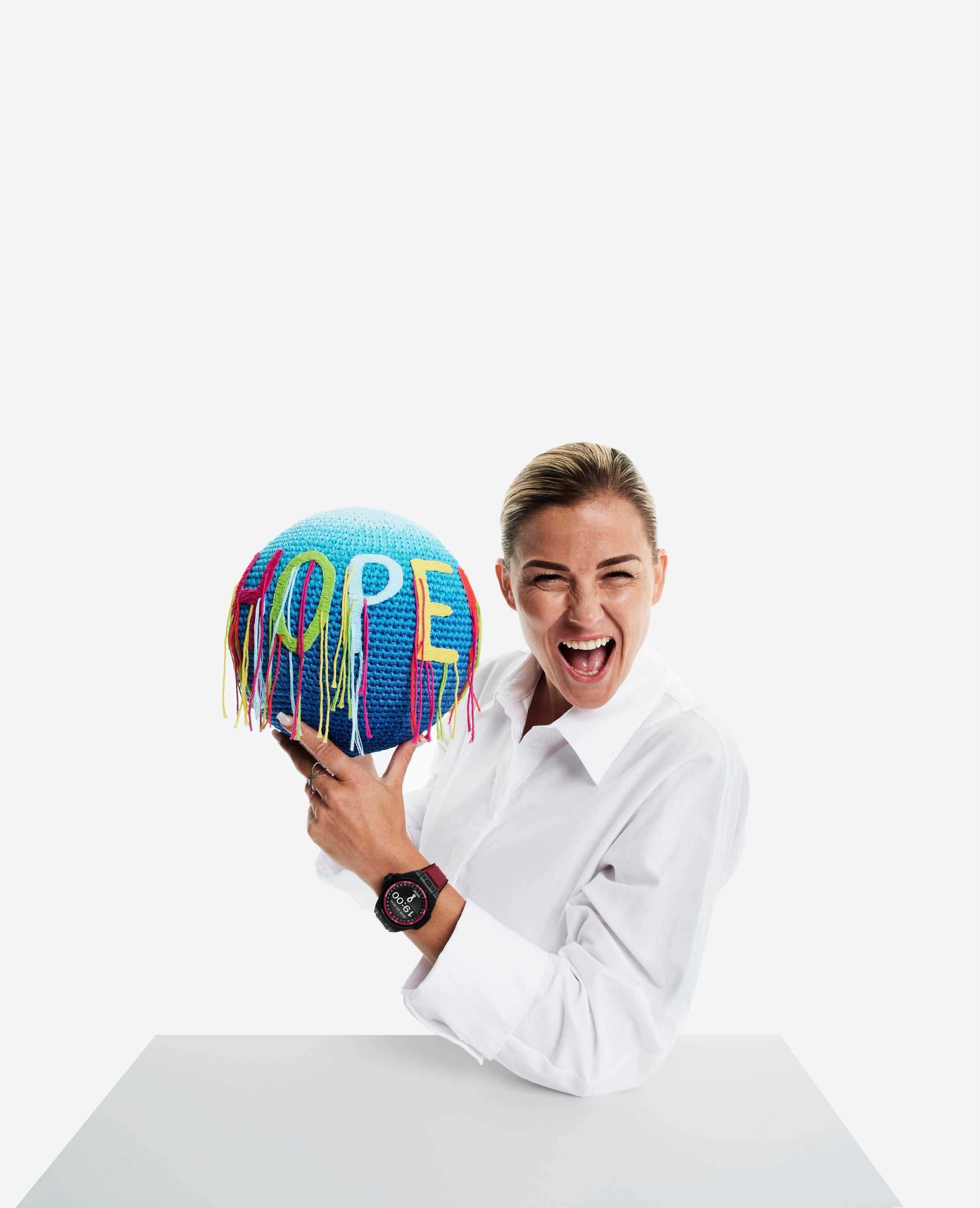 Hublot Loves Football - Laure Boulleau wearing the Big Bang e FIFA World Cup Qatar 2022™