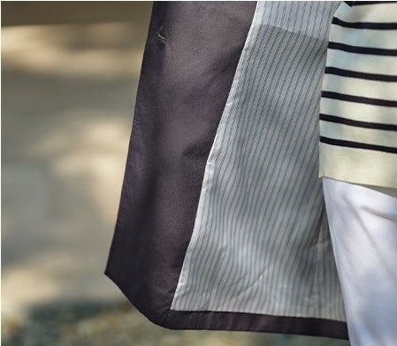 ストライプ裏地