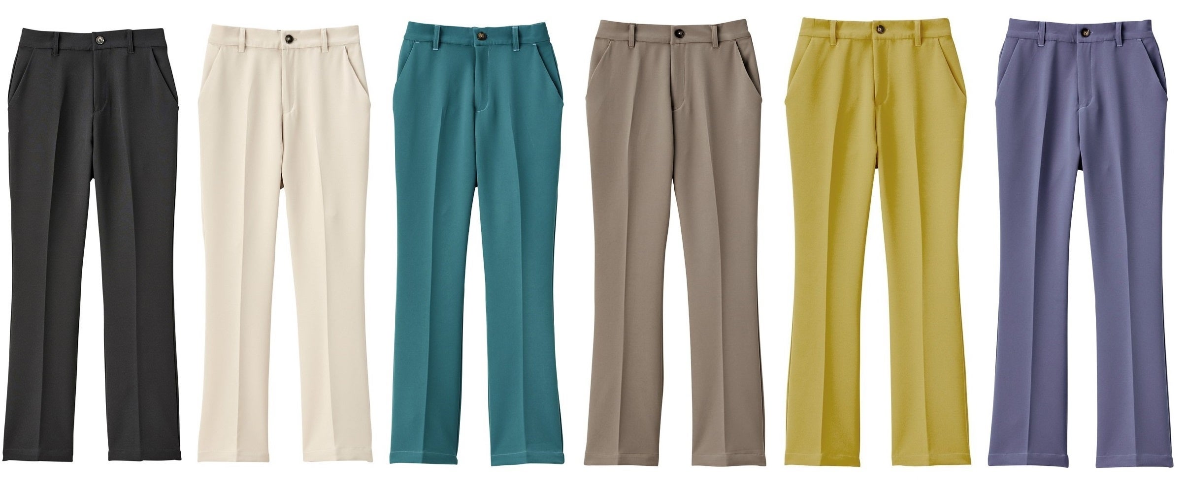 ブラック／アイボリー／グリーン／モカ／イエロー／パープル