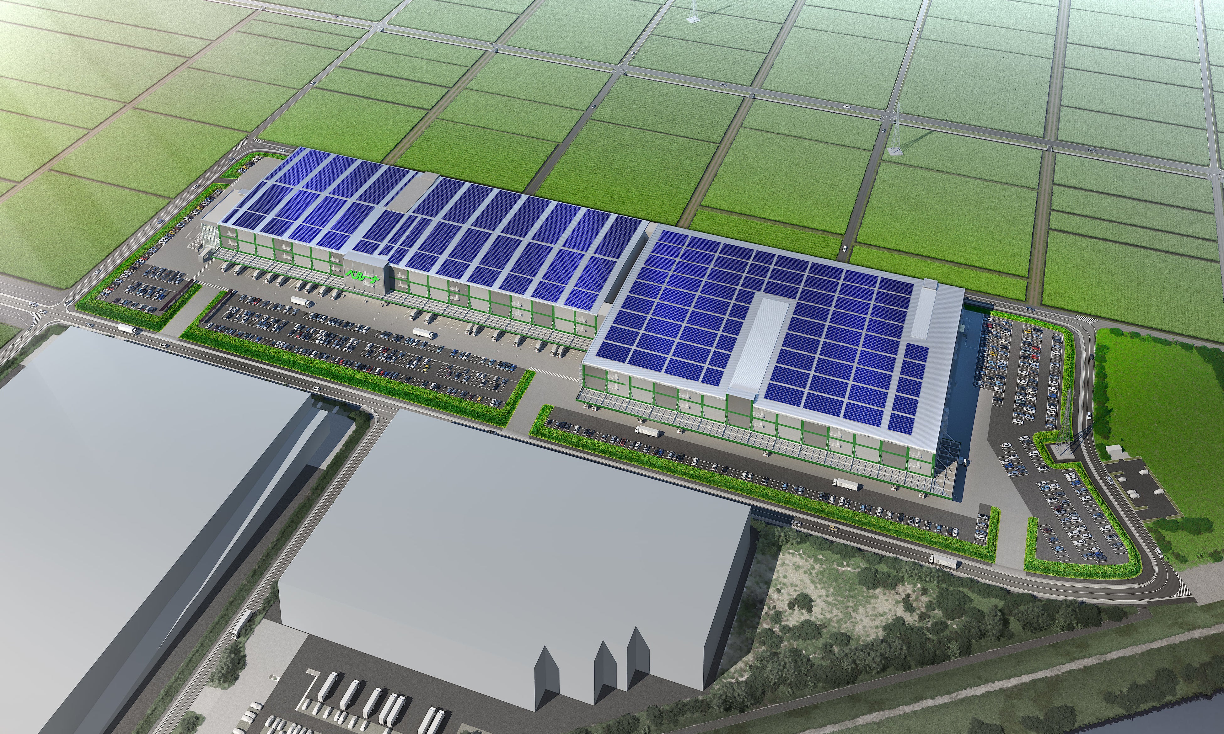 ＜吉見ロジスティクスセンター増築（右側）イメージ図＞