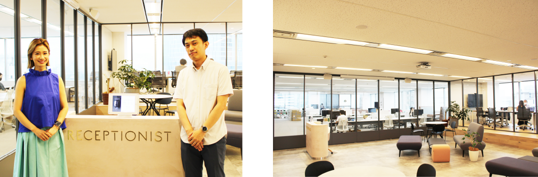 株式会社RECEPTIONIST（左）代表取締役CEO 橋本 真里子氏　（右）コーポレート本部 マネージャー 荒井 重旭氏