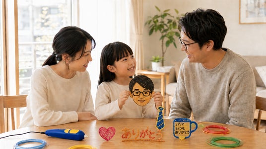 父の日に、”できた!”を贈ろう。親子で3Dペンを使って気持ちを形にする参加企画を『3Dひろば』で開始 父の日に、”できた!”を贈ろう。親子で3Dペンを使って気持ちを形にする参加企画を『3Dひろば』で開始