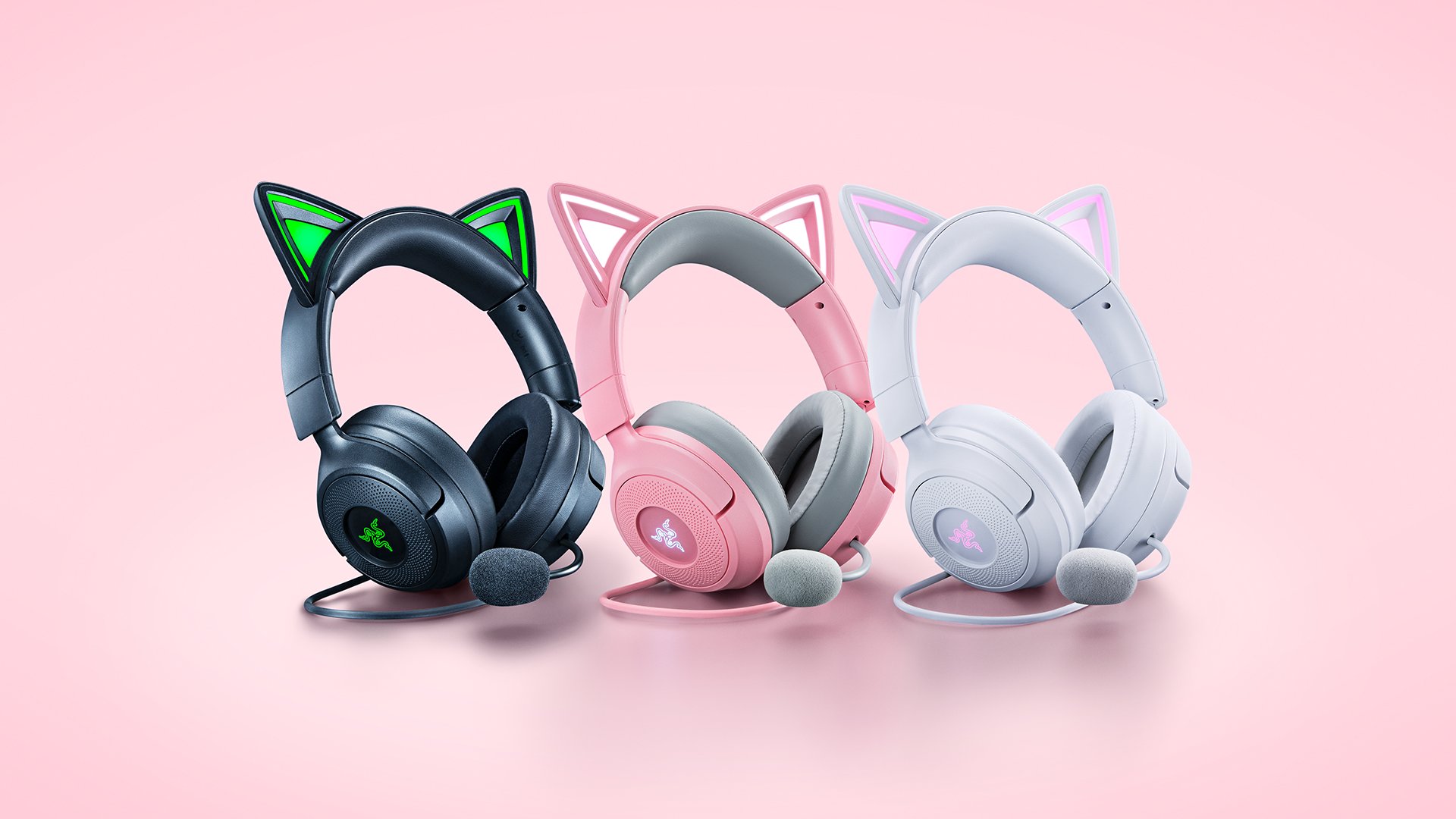 Razer、配信からコスプレまで自分らしく楽しめるネコミミヘッドセット「Razer Kraken Kitty V3」を発表
