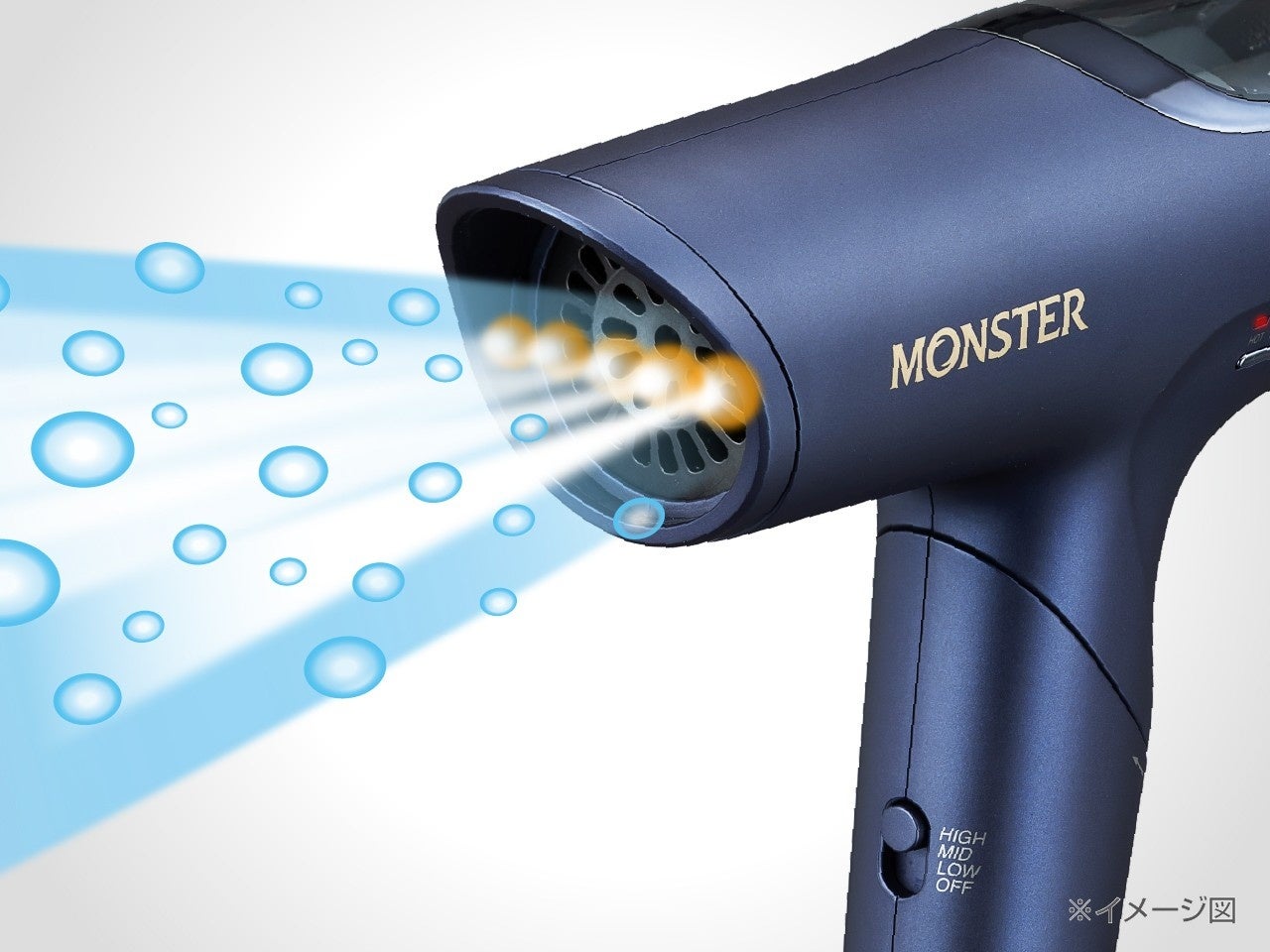 約445gの軽量タイプ(※)＆高速BLDCモーター搭載で速乾ドライ！軽くて