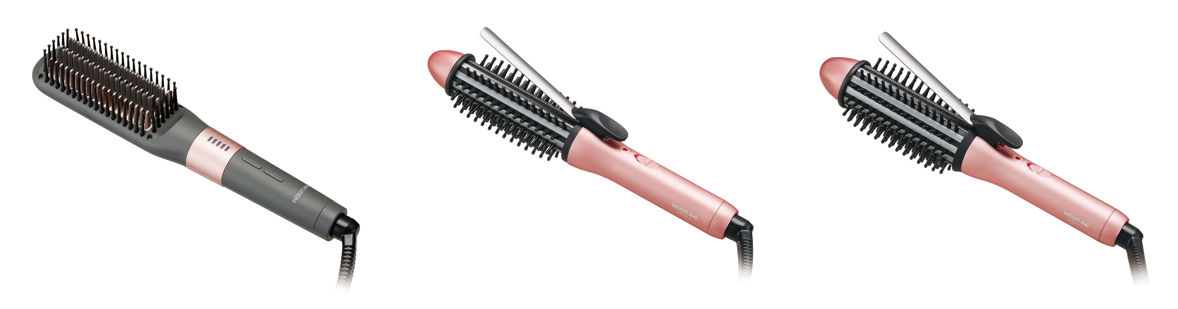 左から、ボブスタイルアイロン（KHR-6800）、(KHR-6010）、（KHR-6110）