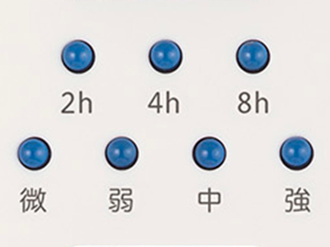 切タイマー、風量調節