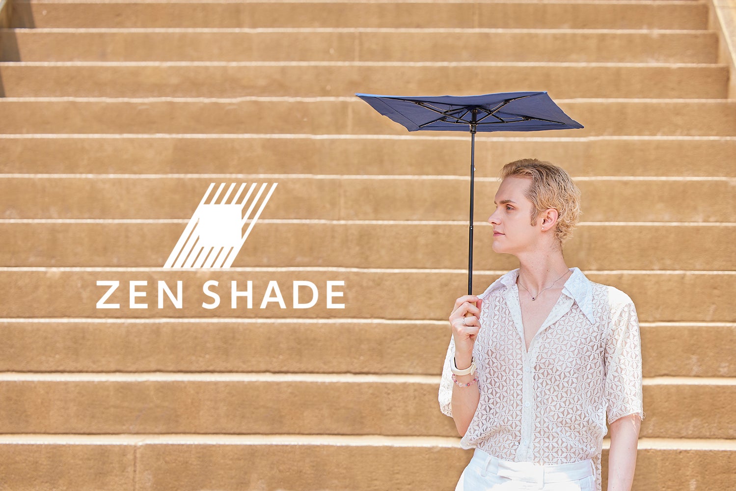 日本初*】男性用の”水平で四角い”日傘「ZEN SHADE(ゼンシェード 日本初*】男性用の”水平で四角い”日傘「ZEN SHADE(ゼンシェード