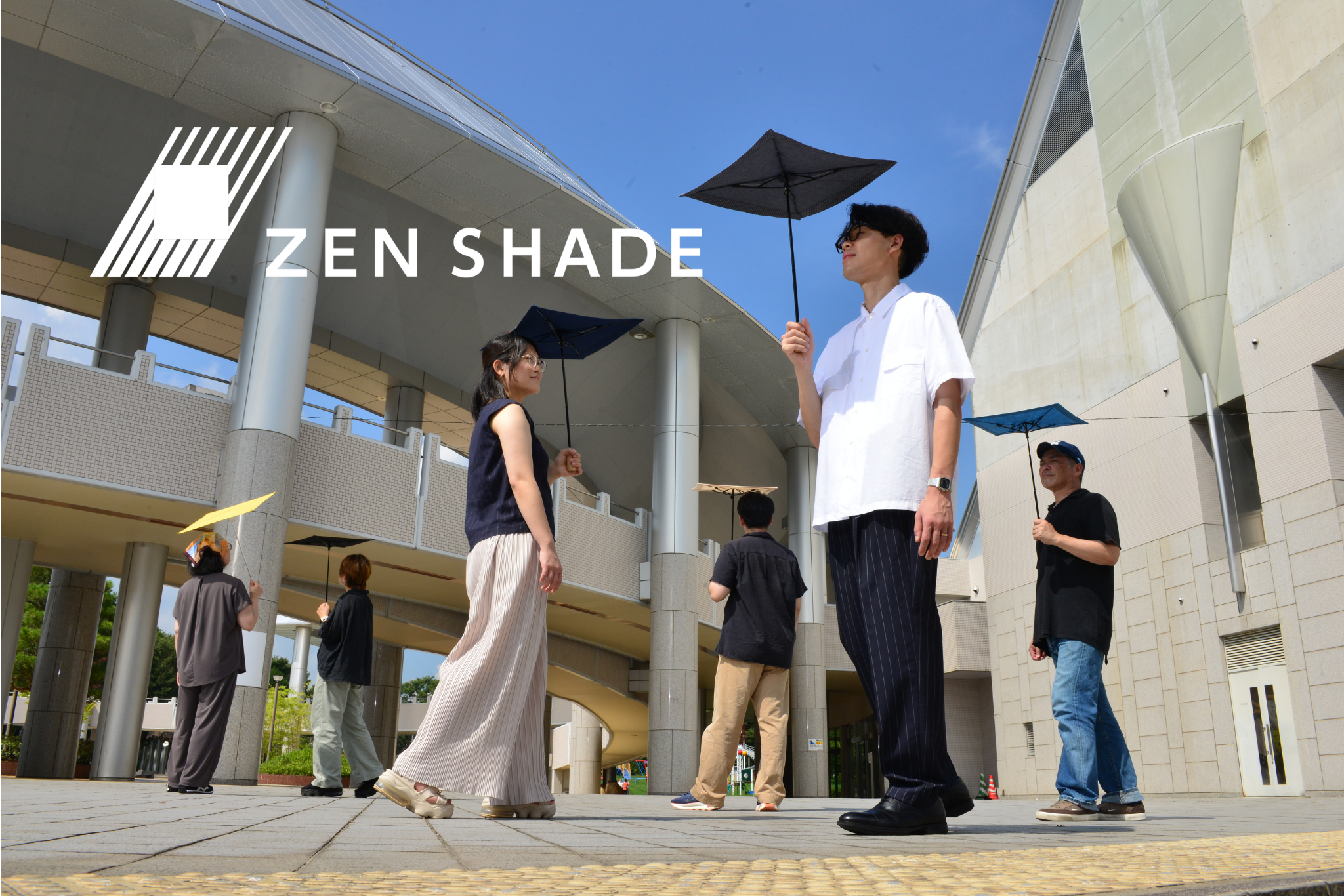 HORIZON【FaW TOKYO 2026春 出展】都市を歩く佇まいに馴染む、男性用スマート日傘「ZEN SHADE」
