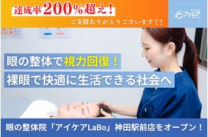 【目標金額200%超え】眼の整体院『アイケアLaBo神田駅前店』新店舗オープン|クラファン7/31まで挑戦中