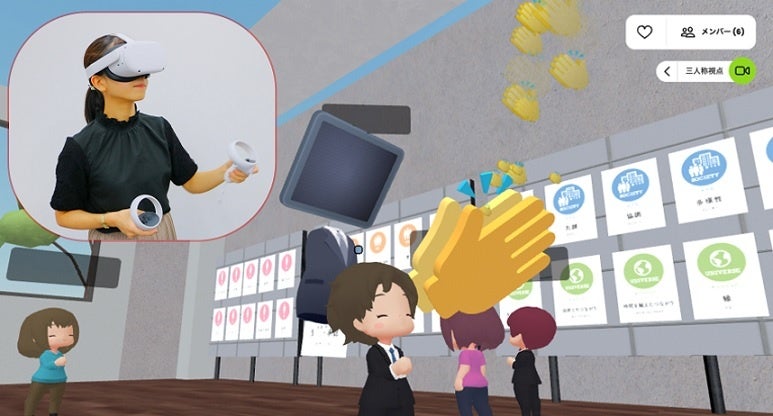 図2. メタバース空間内でのWell-being価値観共有ワークショップの実施イメージ