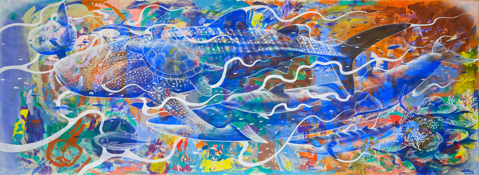 佐久間尊敬　美術　アート 子どもたちと紡ぐ「土佐の美」─特大土佐和紙×漆喰壁画アート巡回展示