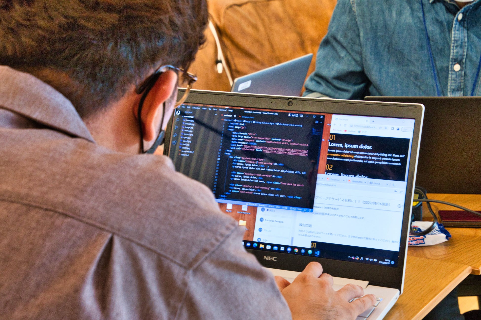 NAGOYA BOOST 10000におけるランディングページ制作プログラムの様子