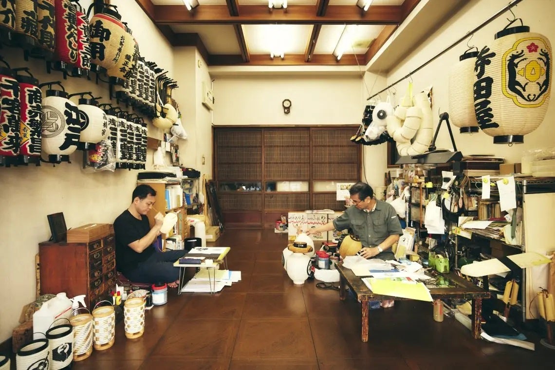 江戸手描提灯づくり イメージ