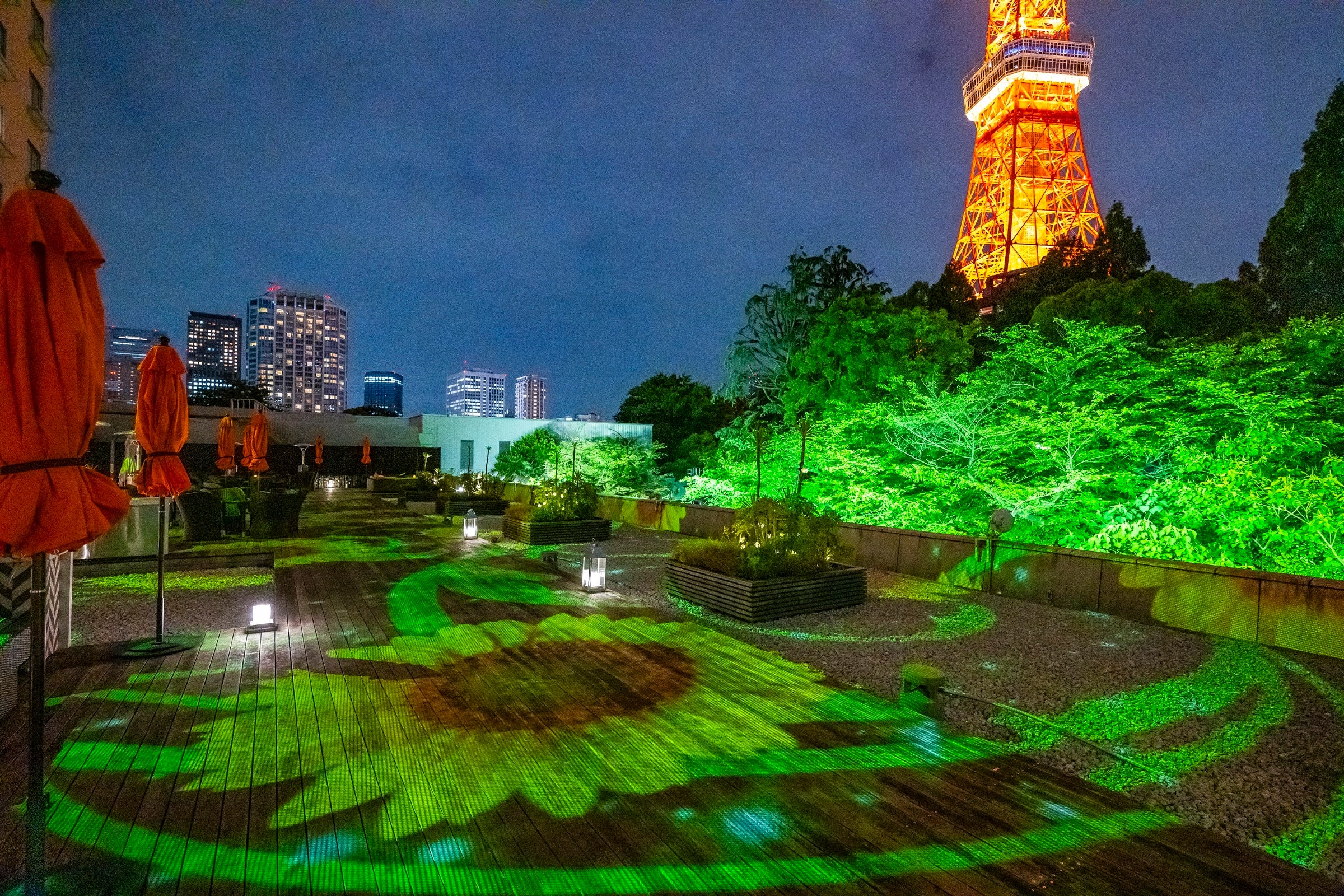 夏プロジェクションマッピング ひまわり 東京プリンスホテル