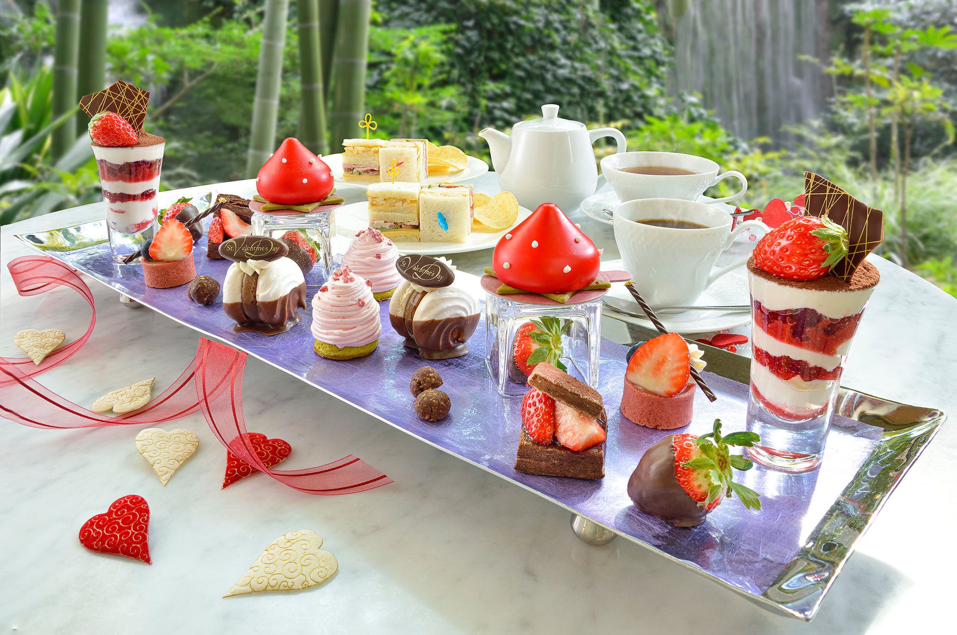 「Dessert&Tea ”Strawberry Garden”バレンタインver.」イメージ(2名様分)
